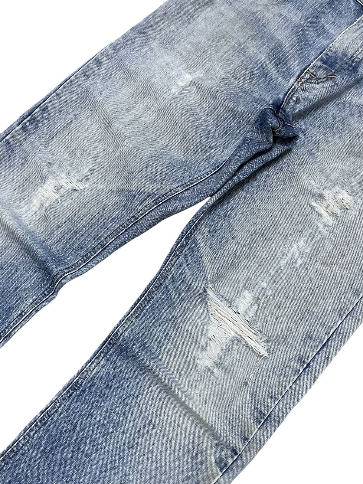 Edwin × Vintage Edwin XV Light Wash Distressed Straight Jeans Size US 30 / EU 46 - 4 Thumbnail