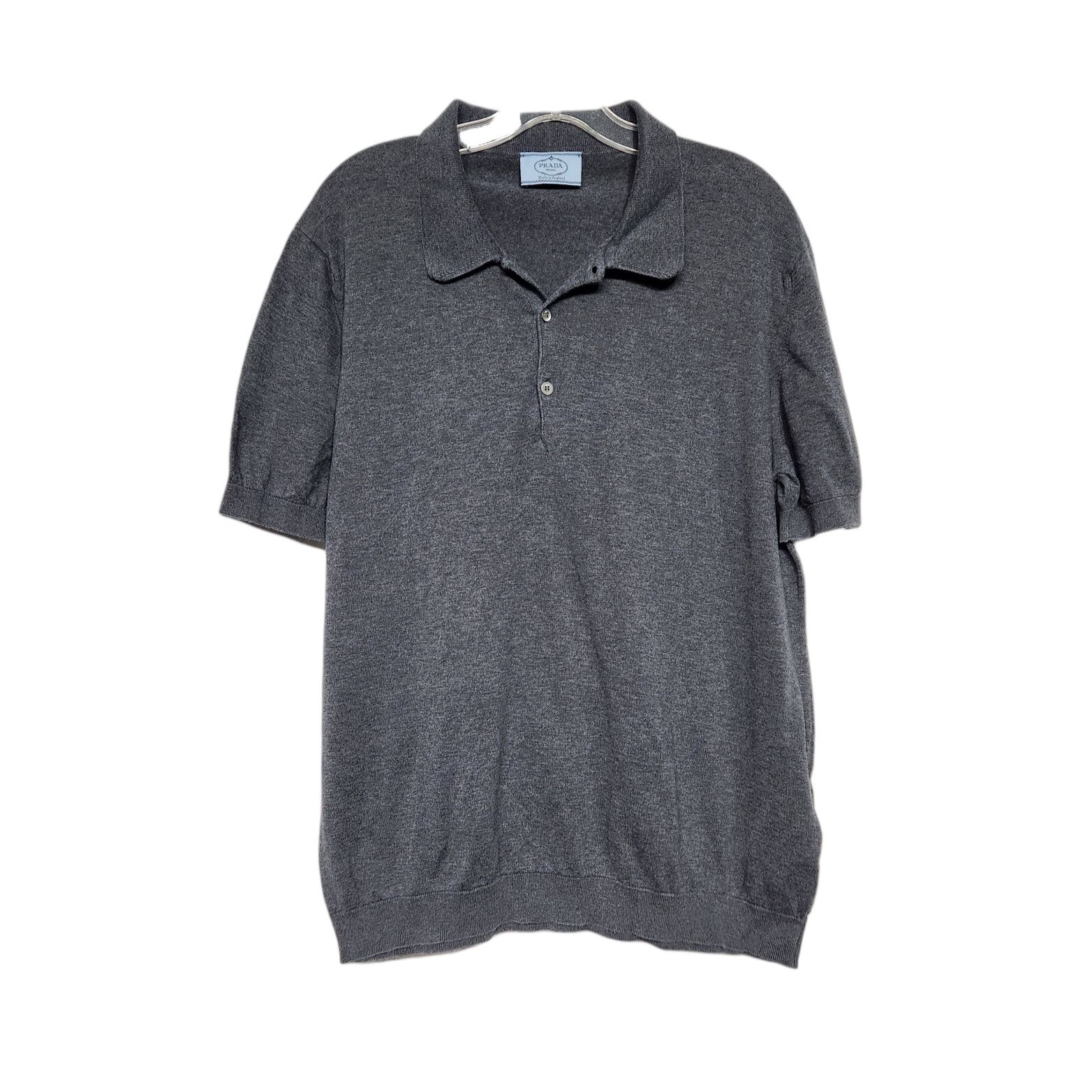 Prada Prada Gray Knit Polo 54 Size US L / EU 52-54 / 3 - 1 Thumbnail