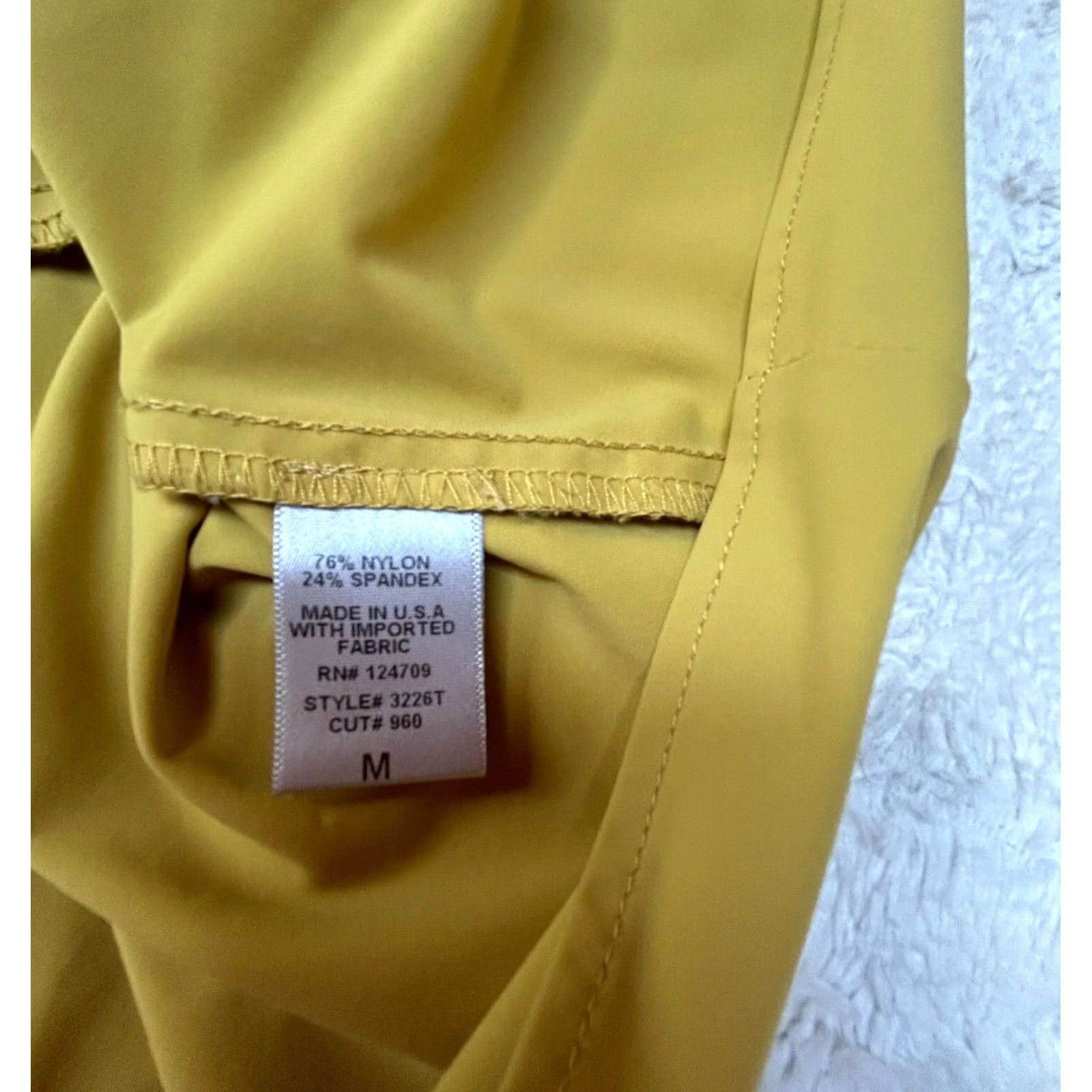 Vintage IC by Connie K Womens Blouse Tunic Dress Bateau Neckline 3/4 Sleeve Yellow M Size M / US 6-8 / IT 42-44 - 4 Thumbnail