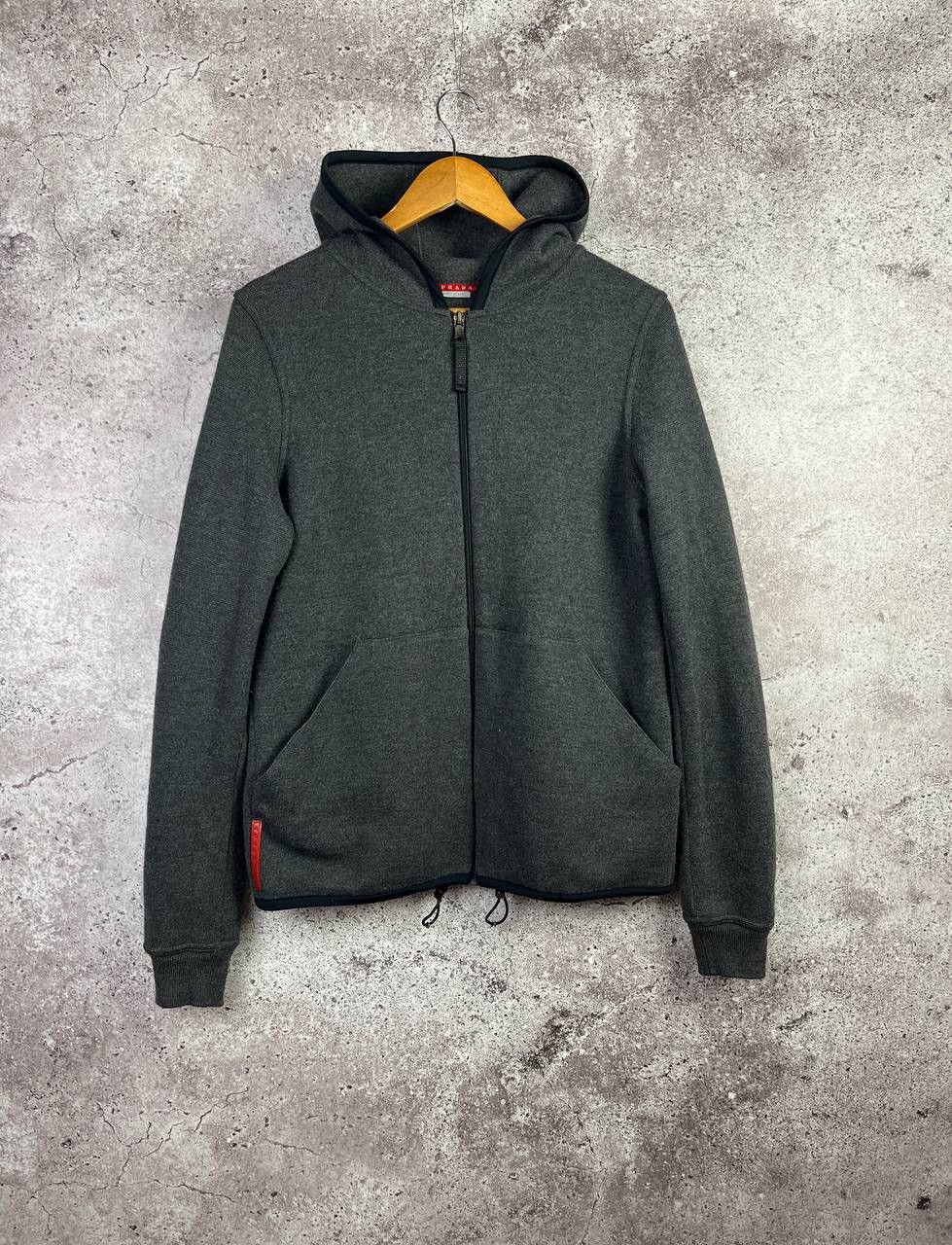Prada Vintage🔥Prada Ribbed Wool Knit Full Zip Hoodie Size US S / EU 44-46 / 1 - 1 Thumbnail