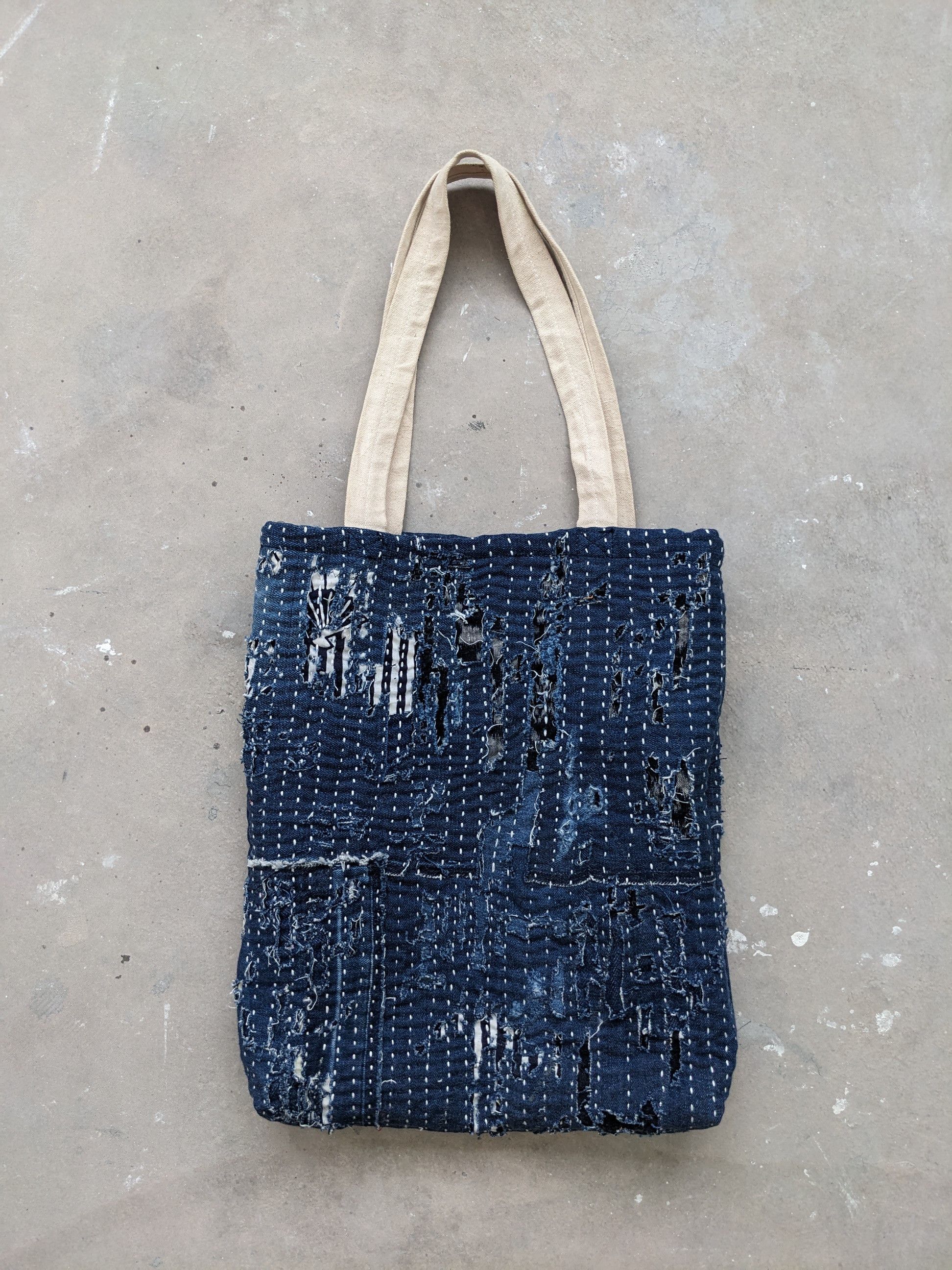 Custom Made Boro Sashiko Tote Bag Kapital Style