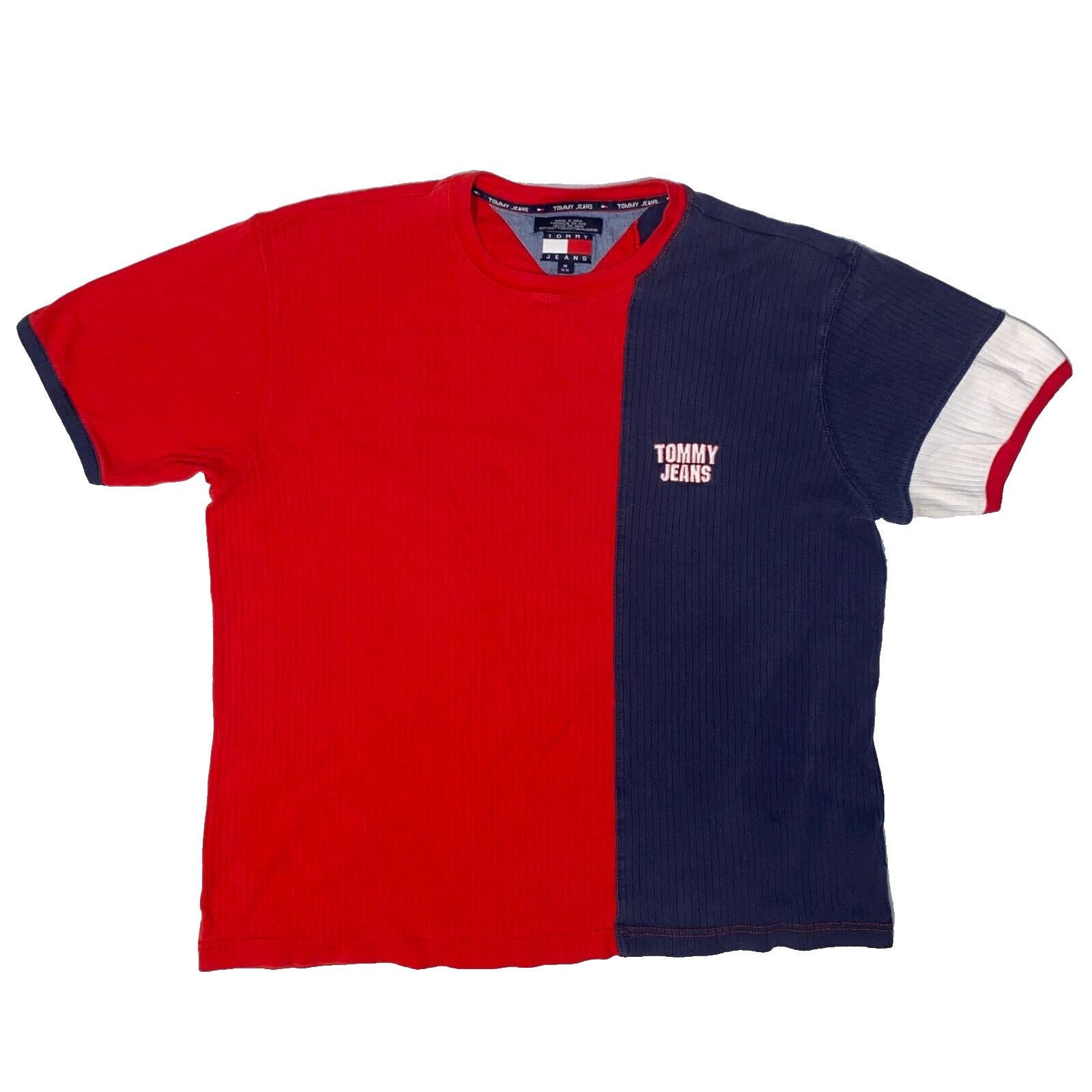 Tommy Hilfiger Vintage Tommy Hilfiger Tommy Jeans Red White & Blue Cut & Se Size US M / EU 48-50 / 2 - 1 Thumbnail