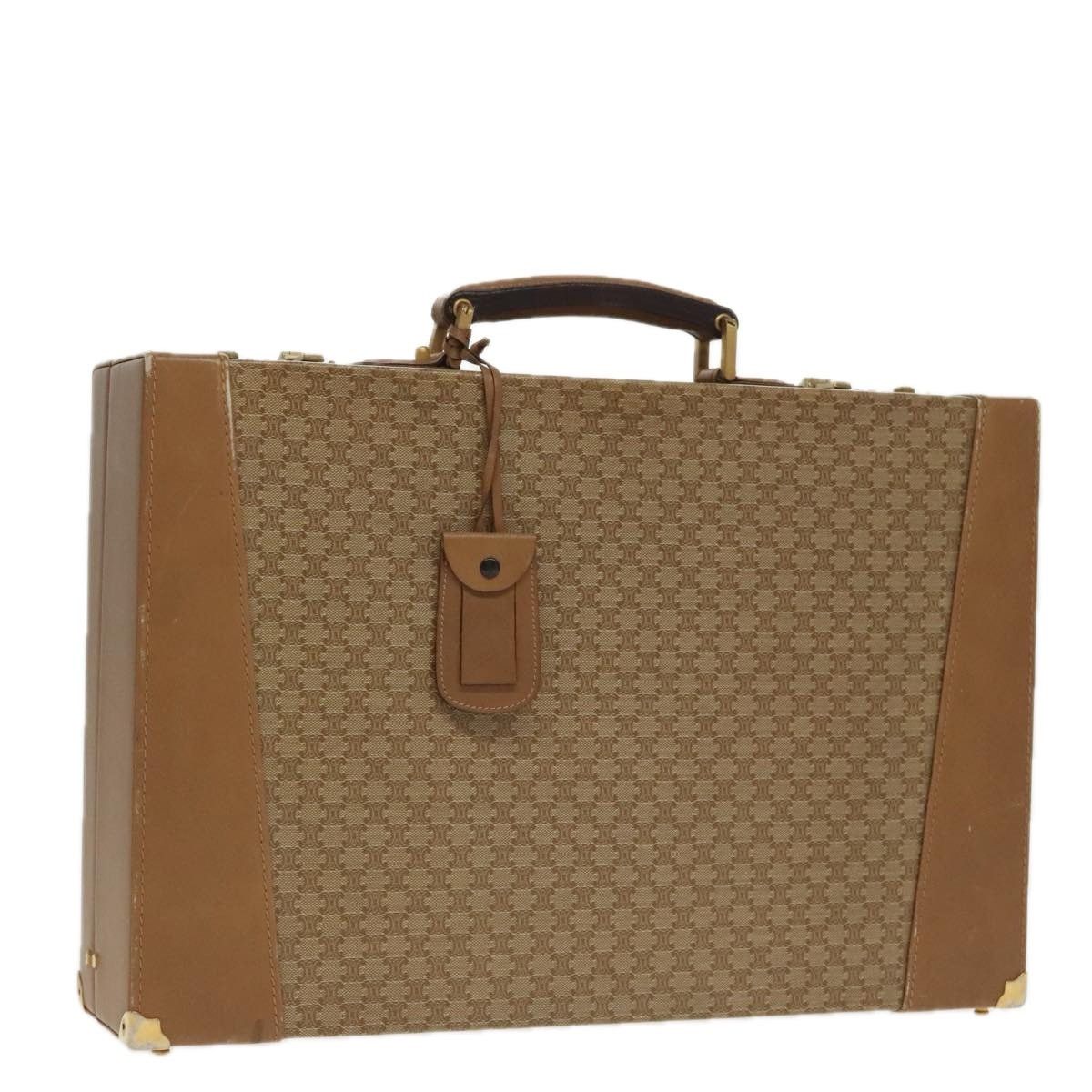 Celine CELINE Attache Case Macadam Canvas Trunk Beige Gold Size ONE SIZE - 1 Thumbnail