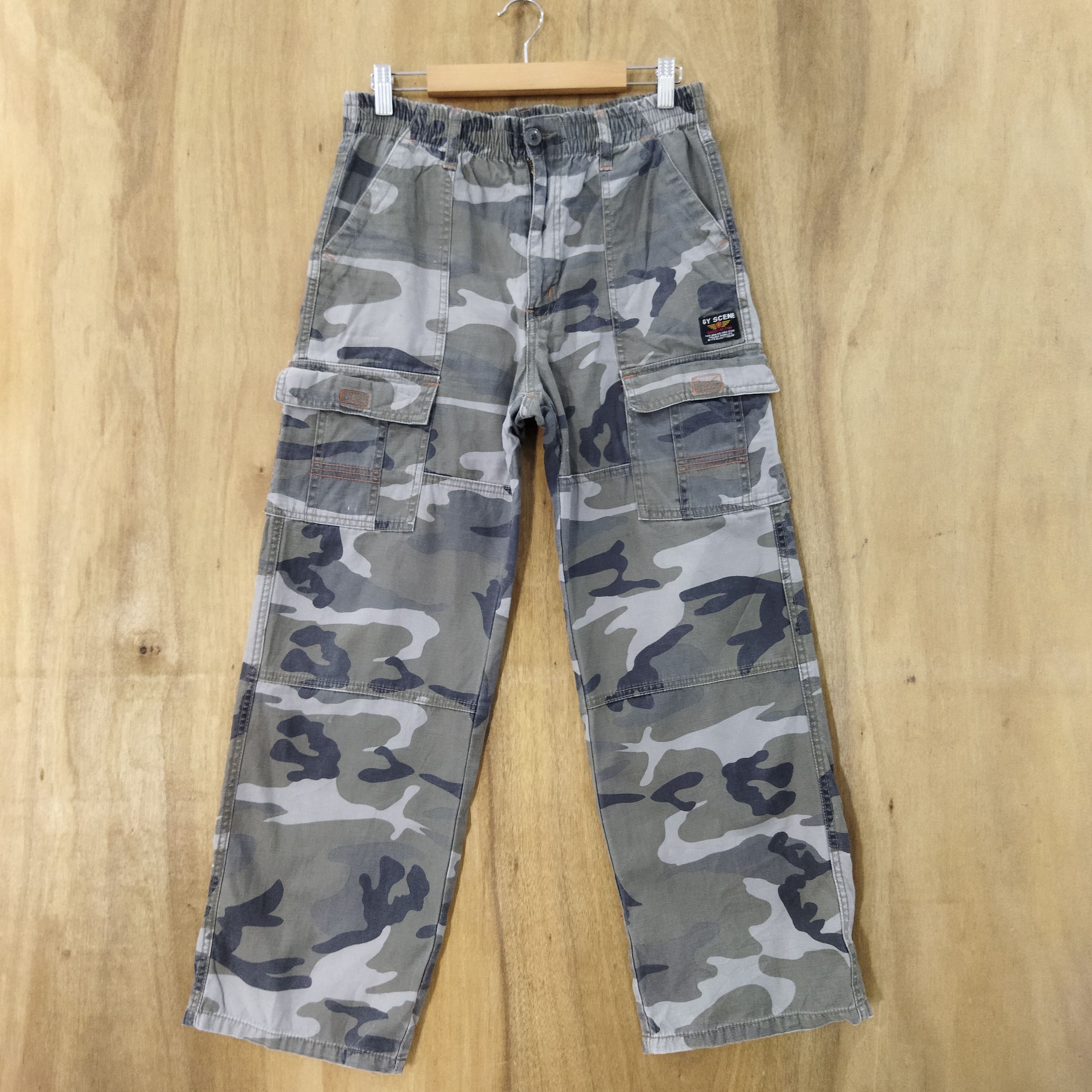 Japanese Brand SCENE GYE CAMO CARGO PANTS Size US 29 - 1 Thumbnail
