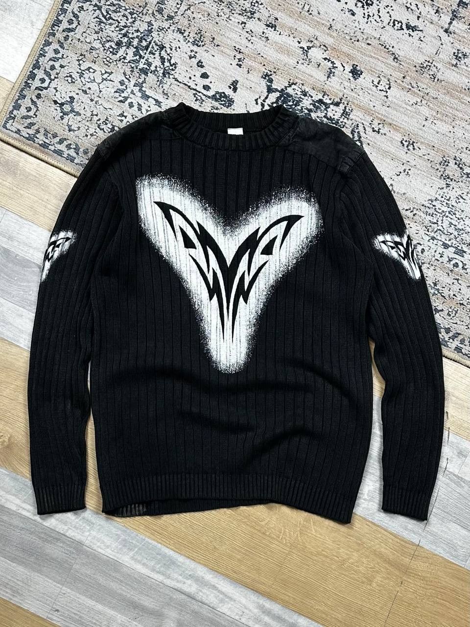 Japanese Brand Vinatge Avant Garde Trible Ribbed Sweater Size US M / EU 48-50 / 2 - 4 Thumbnail