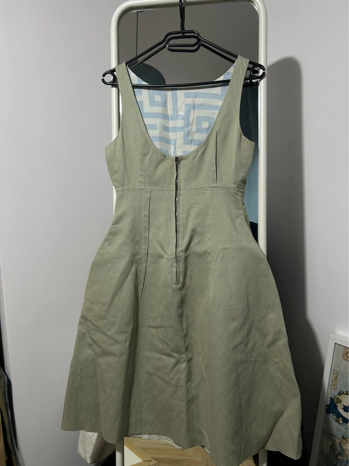 Paul Smith Paul Smith Blue Midi Beige Khaki Dress Size XS / US 0-2 / IT 36-38 - 4 Thumbnail