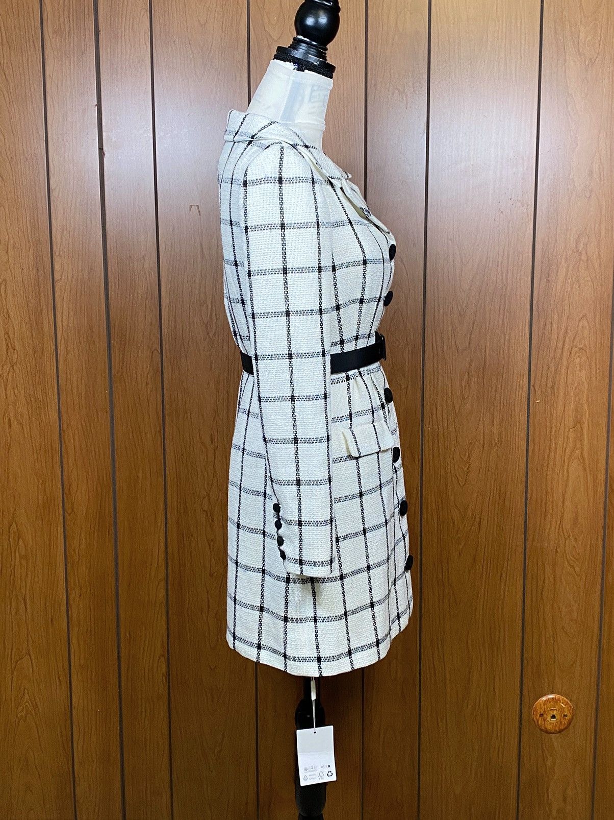Self-Portrait Self-Portrait Checkered Belted Minidress size 6 Size M / US 6-8 / IT 42-44 - 9 Thumbnail