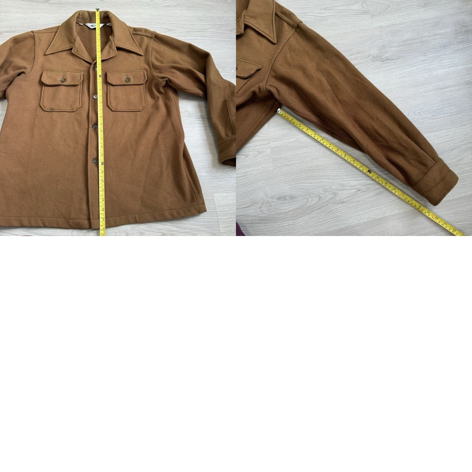 Vintage VINTAGE Woolrich Coat Wool Button Up Solid Brown Mens L Shacket Jacket Overcoat Brown Wool 70s Casual Workwear Mens Size US L / EU 52-54 / 3 - 8 Thumbnail