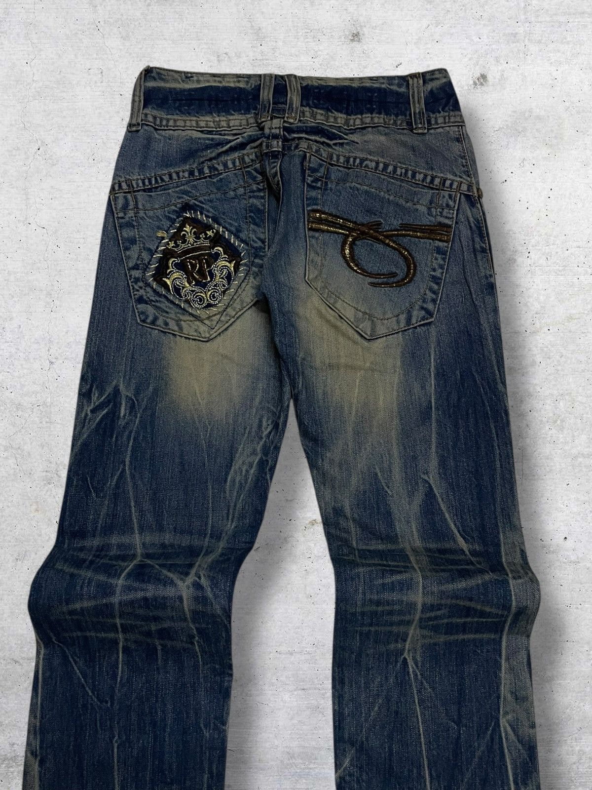 Hysteric Glamour VINTAGE RED PEPPERS JAPAN DESIGNER MUDWASH DISTRESSED DENIM Size US 27 - 14 Thumbnail