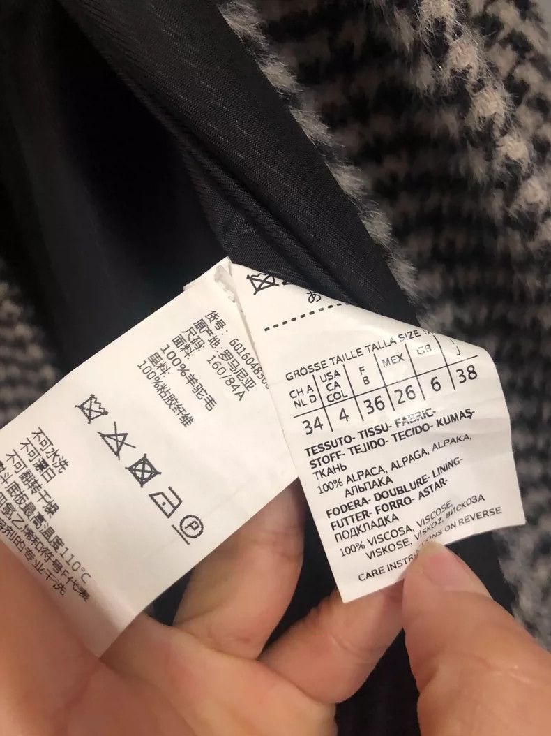 Max Mara Max Mara 100% Alpaca Black and Grey Houndstooth Classic Co Size M / US 6-8 / IT 42-44 - 6 Thumbnail