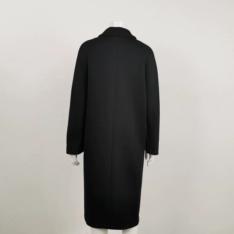 Max Mara Max Mara Black double-breasted coat Size M / US 6-8 / IT 42-44 - 2 Thumbnail