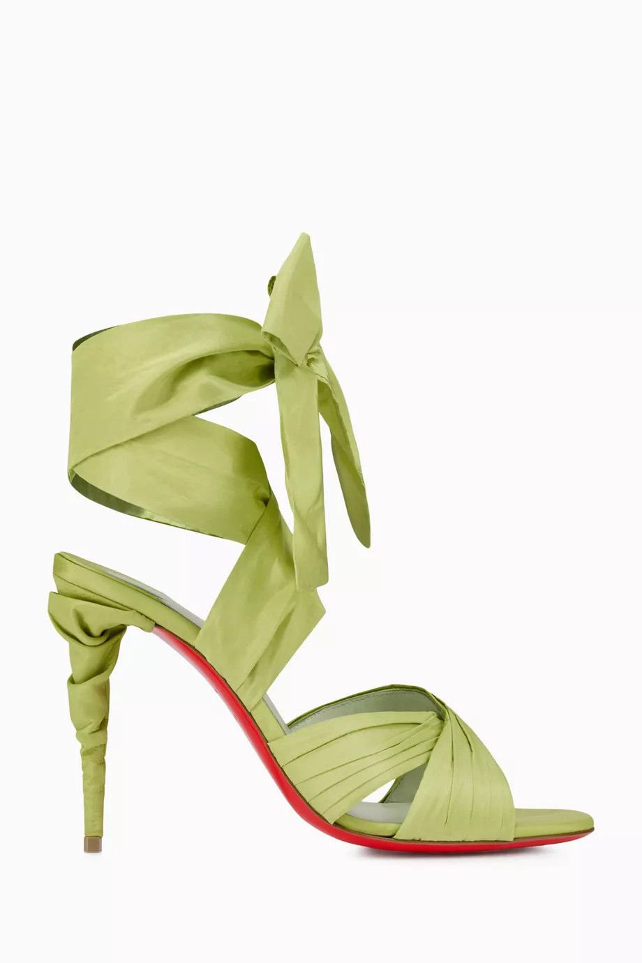 Christian Louboutin os11x0526 Affabula 100mm Lace-Up Sandals in Green Size US 9 / IT 39 - 1 Thumbnail