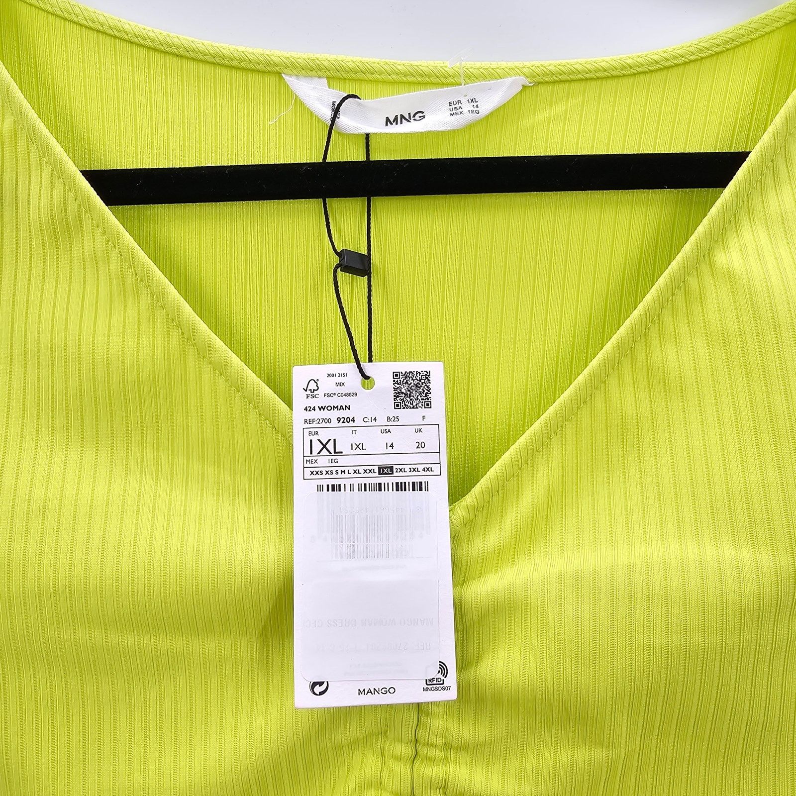 Mango Mango Green MNG Midi Short Sleeve Cutout Dress Size 14 Size XL / US 12-14 / IT 48-50 - 4 Thumbnail