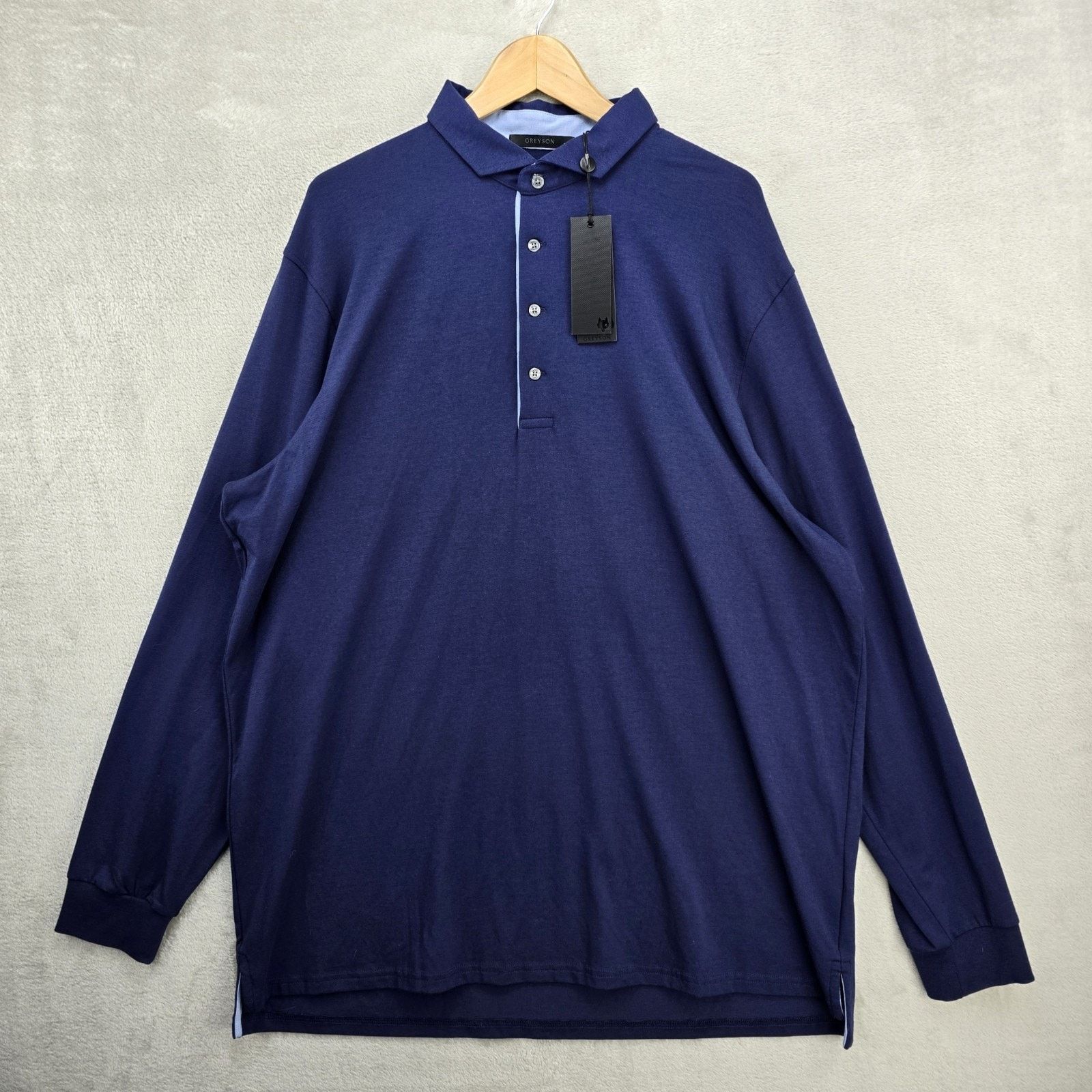 Other Greyson Apache II Long Sleeve Polo Shirt 2XL Maltese Blue Size US XXL / EU 58 / 5 - 1 Thumbnail