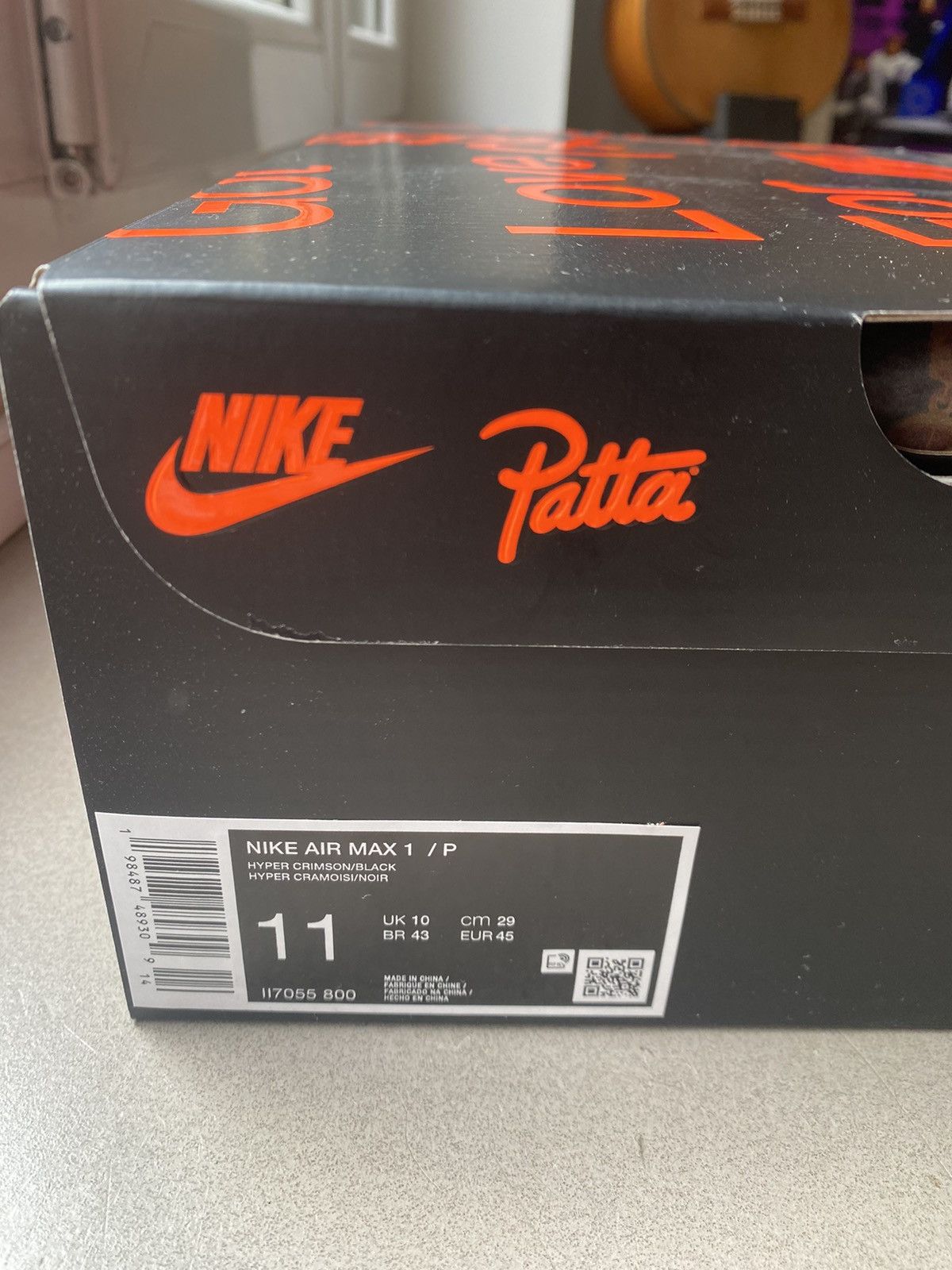 Nike × Patta Nike airmax 1 Patta Waves Hyper Crimson Pure Platinum Size US 11 / EU 44 - 7 Thumbnail