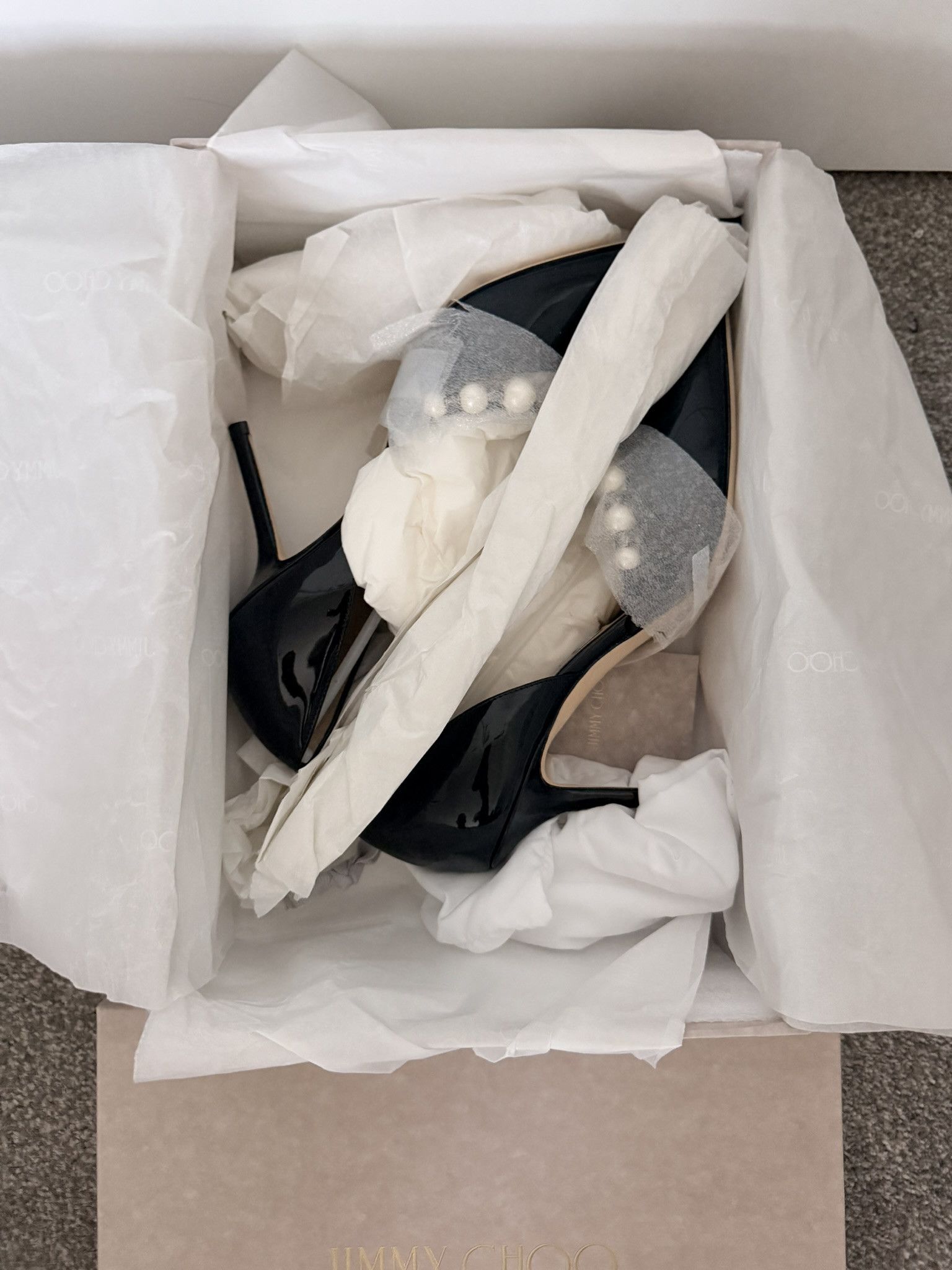 Jimmy Choo Jimmy Choo Aurelie 85 l 39 Black/ White Size US 9 / IT 39 - 9 Thumbnail