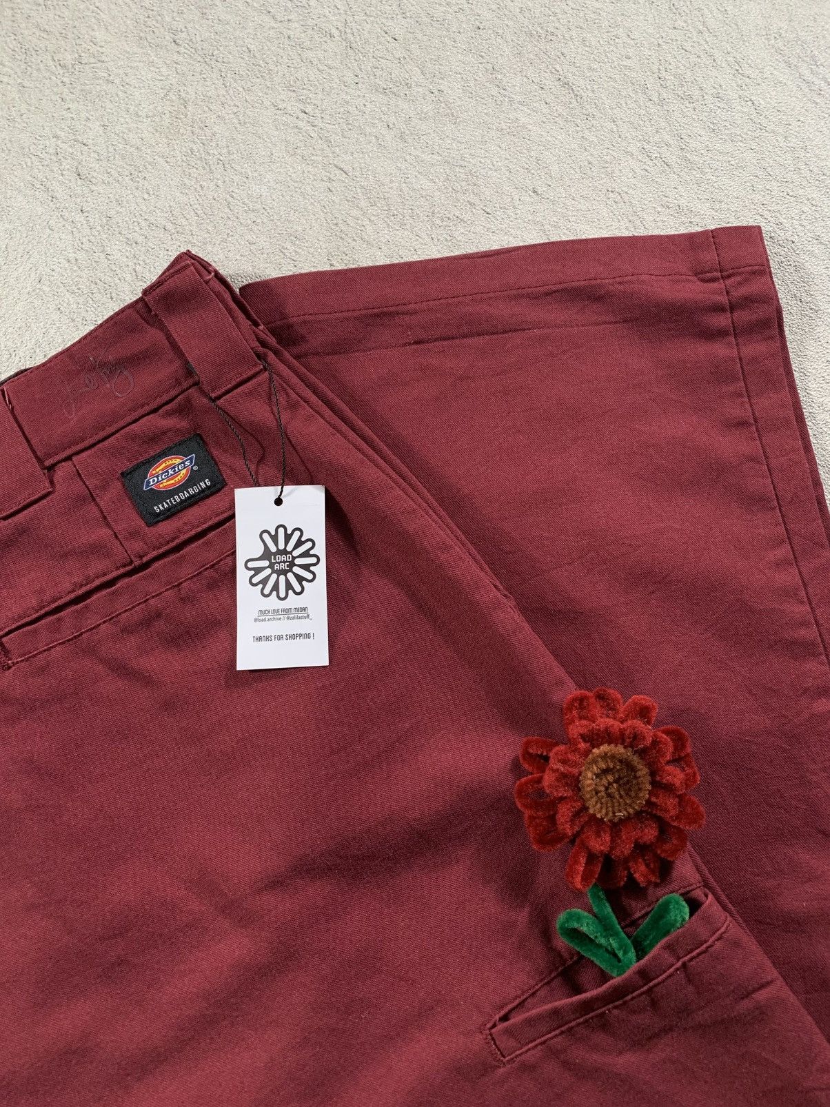 Dickies (RARE) Dickies x Skateboarding Cellpocket Loose fit-Cherry🍒 Size US 36 / EU 52 - 2 Thumbnail