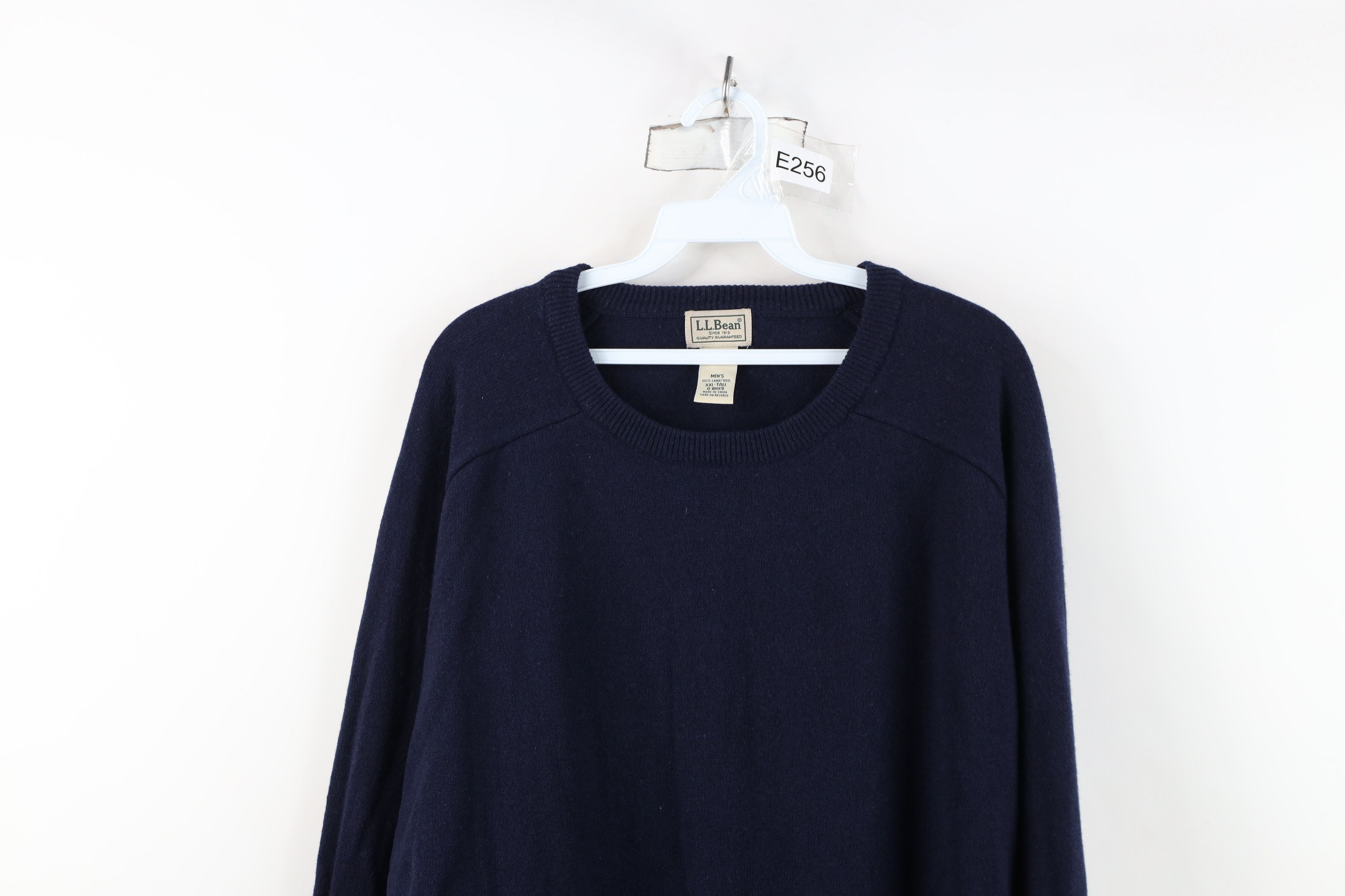 L.L. Bean Vintage 90s LL Bean Knit Crewneck Sweater Navy Blue Size US XXL / EU 58 / 5 - 2 Thumbnail