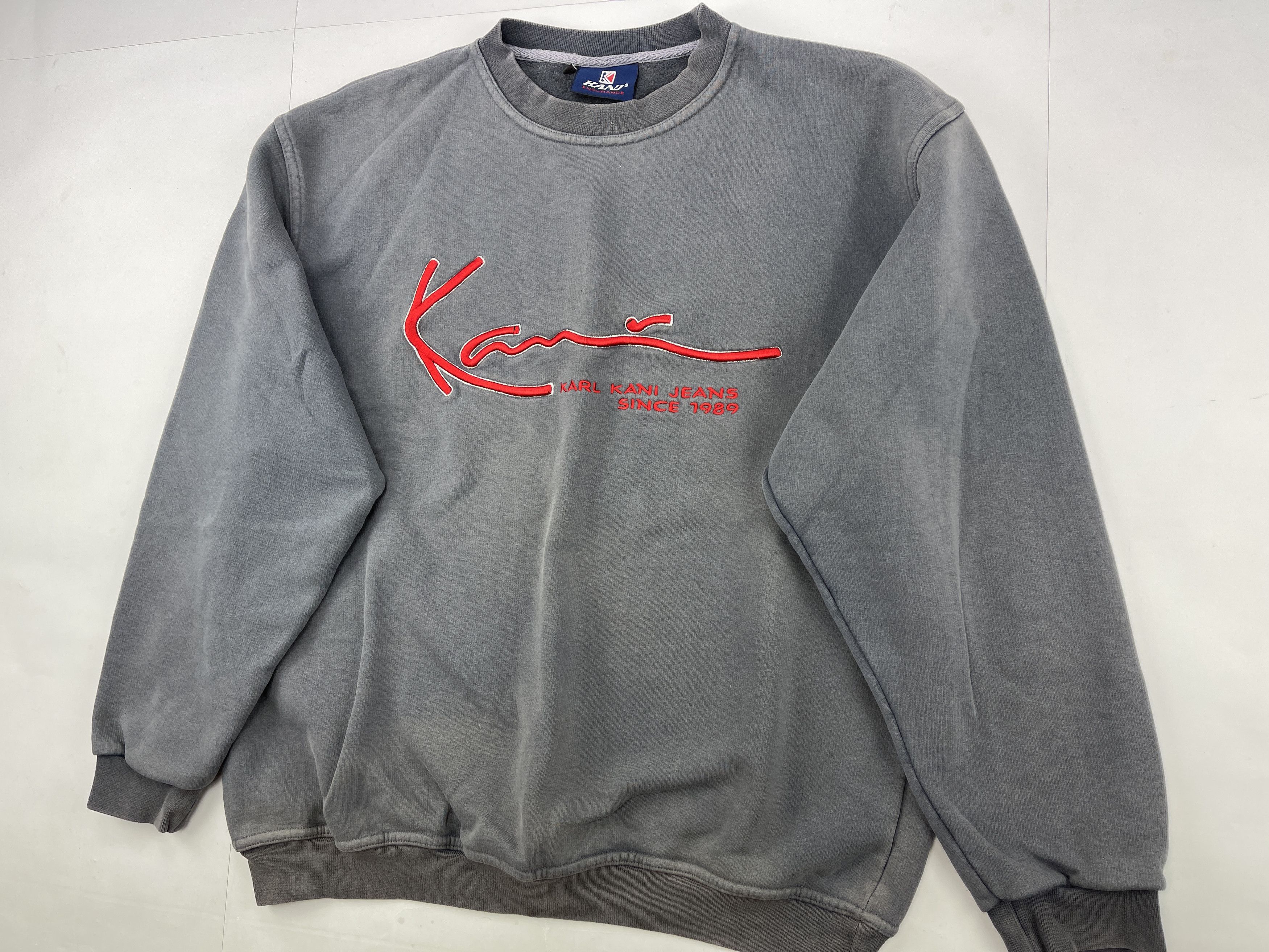 Karl Kani KARL KANI sweatshirt, gray, vintage Kani, 90s hip-hop size L Size US L / EU 52-54 / 3 - 3 Thumbnail