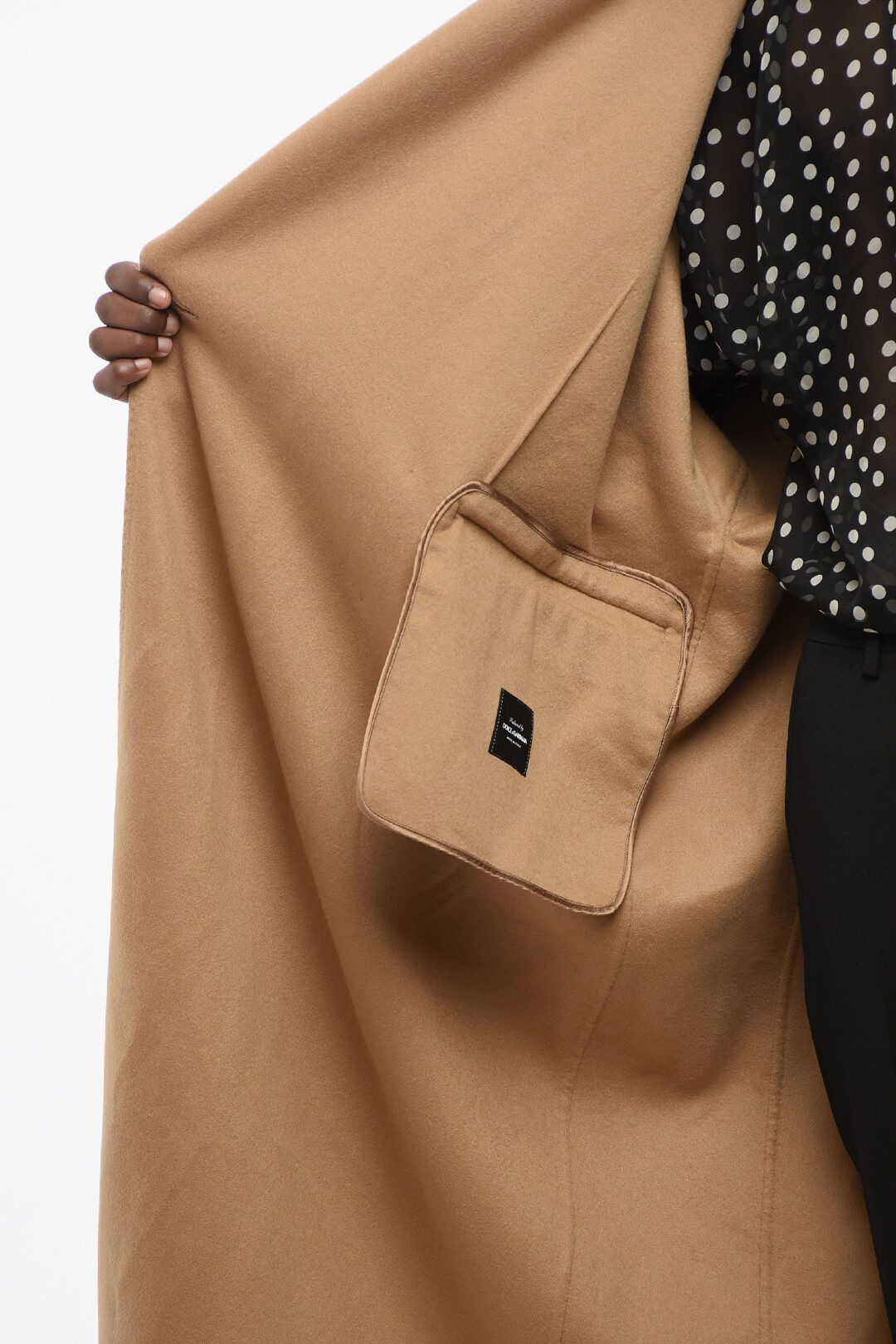 Dolce & Gabbana og1mm0825 Double-breasted Cashmere Coat in Beige Size US S / EU 44-46 / 1 - 5 Thumbnail