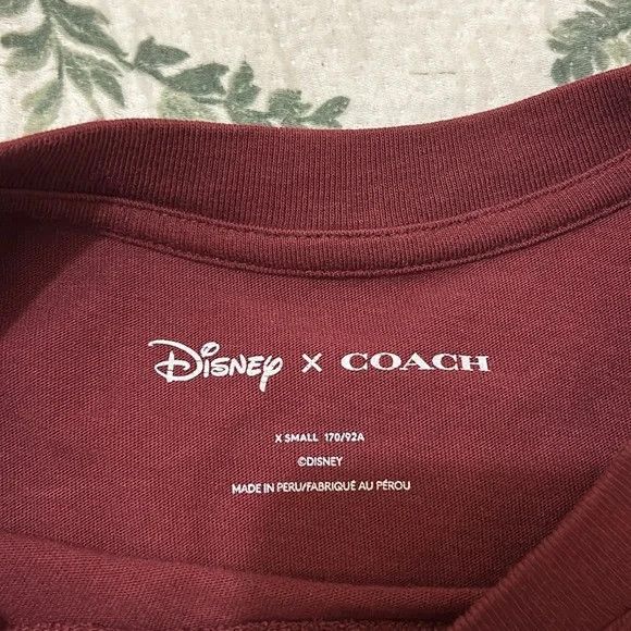 Coach × Disney Unisex Coach MaroonT-Shirt Size US XS / EU 42 / 0 - 3 Thumbnail