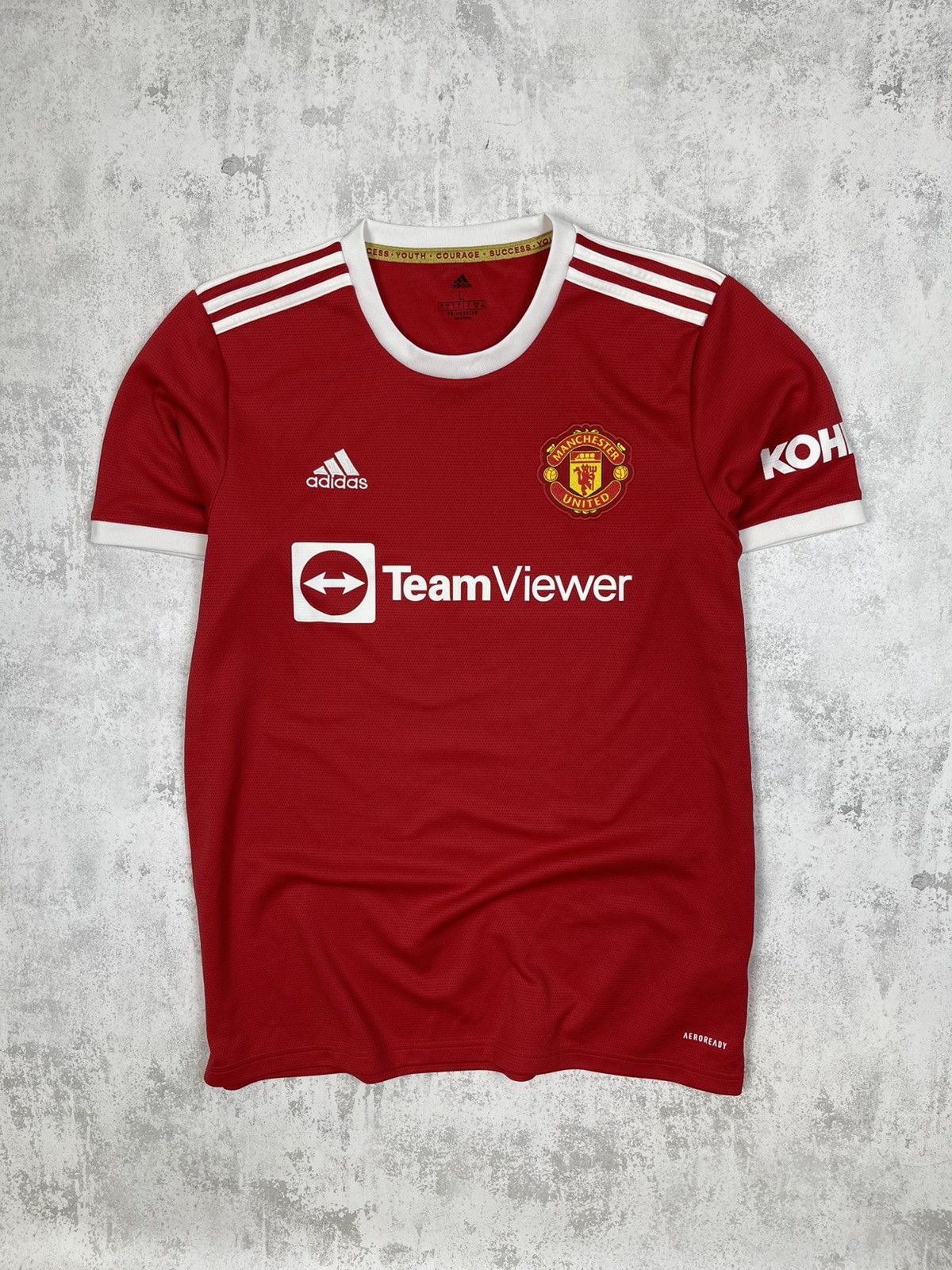 Adidas 21/22 Man United Home Jersey | AEROREADY Tech Kit Red Size US L / EU 52-54 / 3 - 1 Thumbnail