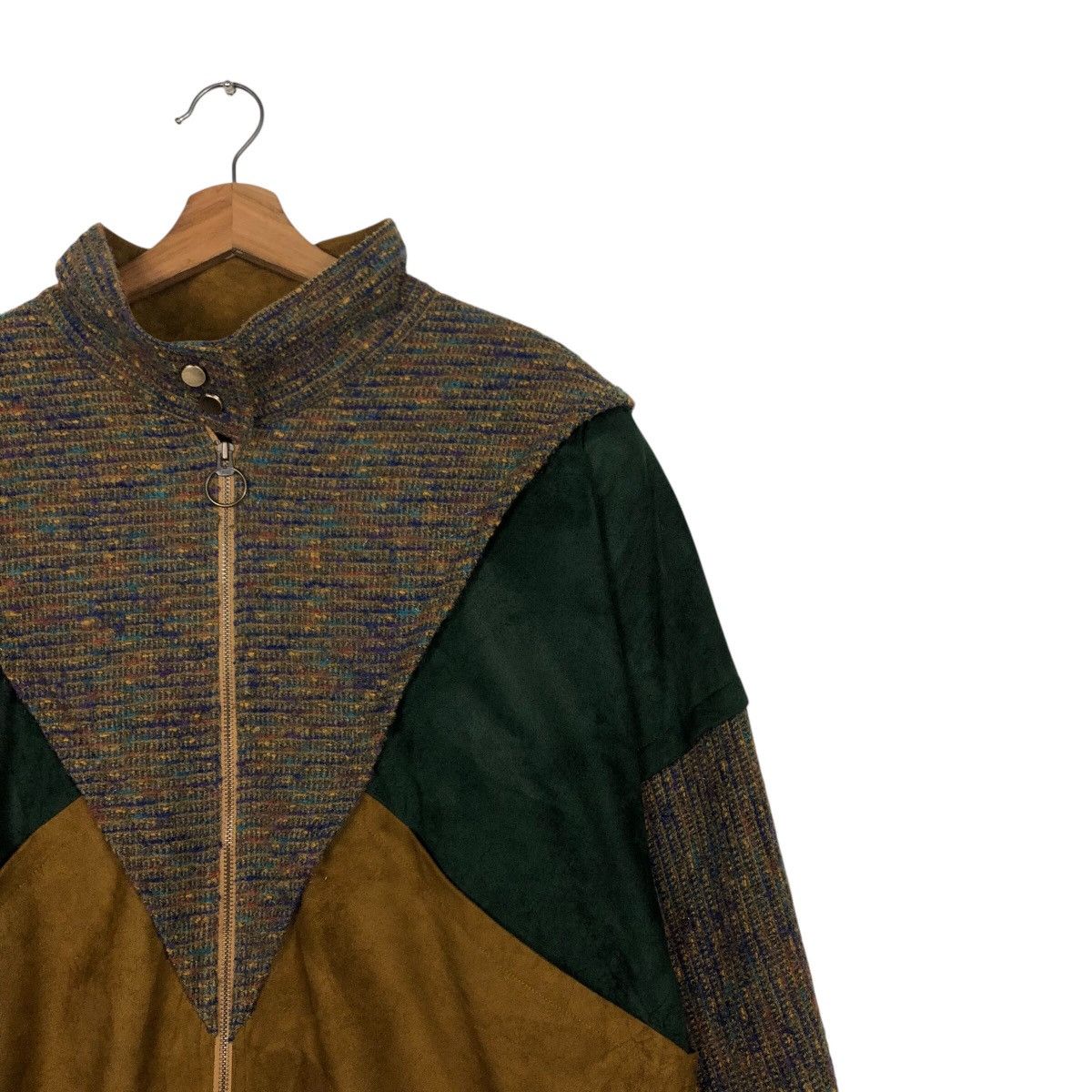 Japanese Brand 📌Vintage Bomber Jacket Patchwork Lunna Issey Miyake Size US M / EU 48-50 / 2 - 7 Thumbnail