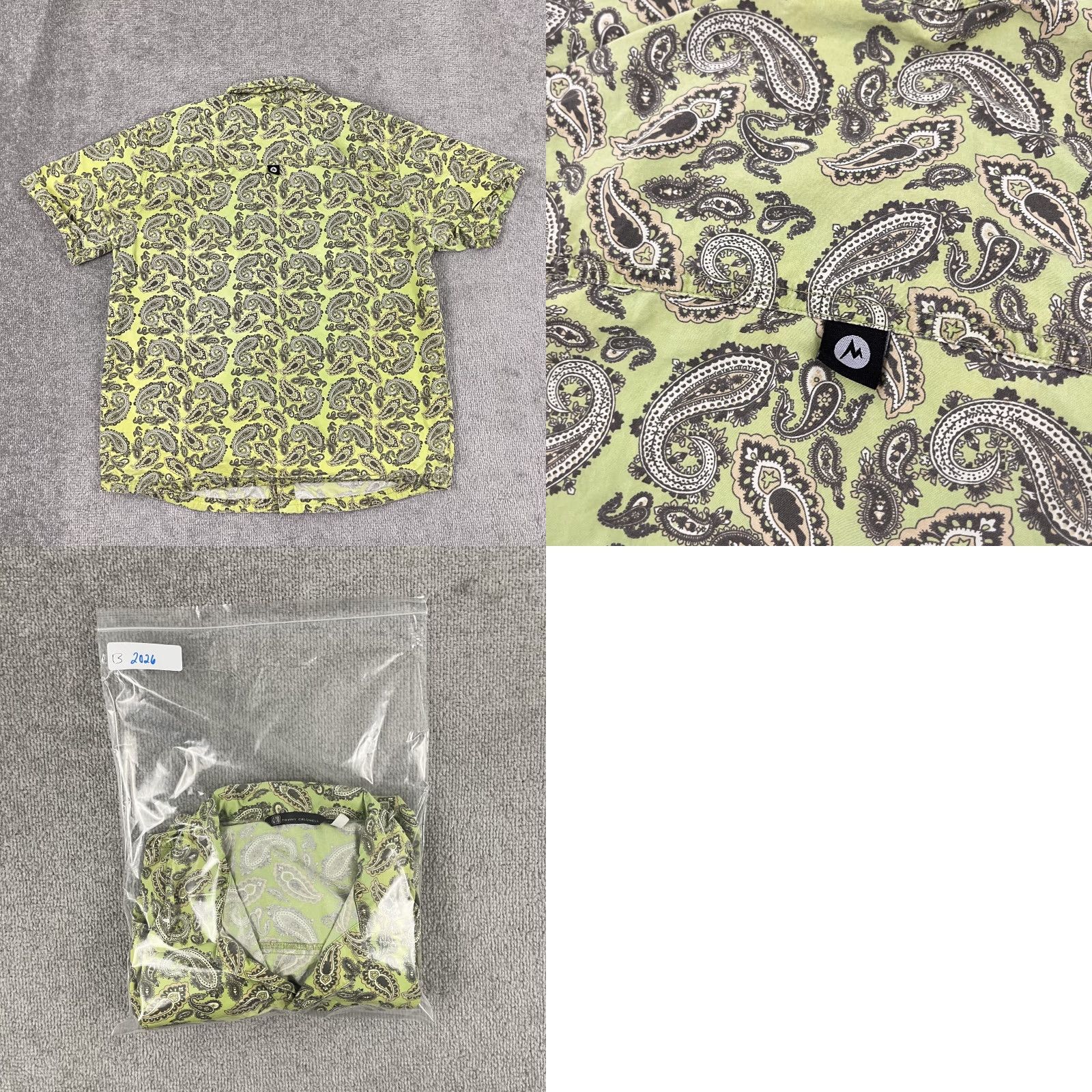 Marmot VINTAGE Marmot Tommy Caldwell Shirt Mens Medium Green Paisley Button-Up Outdoor Shirt Size US M / EU 48-50 / 2 - 8 Thumbnail