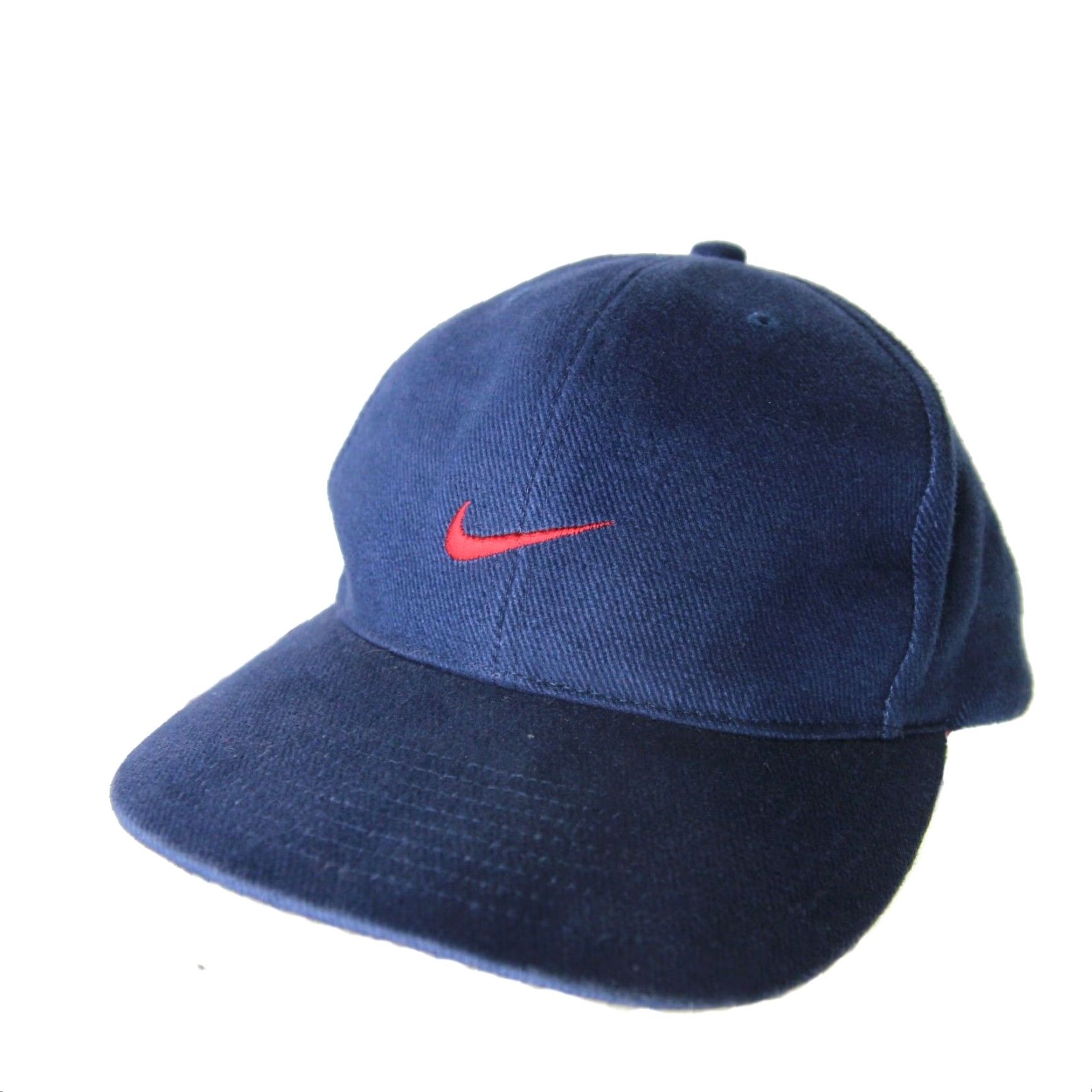 Nike VINTAGE Nike Hat Baseball Cap S Sizes S Mens Black 90s Swoosh Velcro Back Domed Dad Style 90s Mens Size ONE SIZE - 2 Thumbnail
