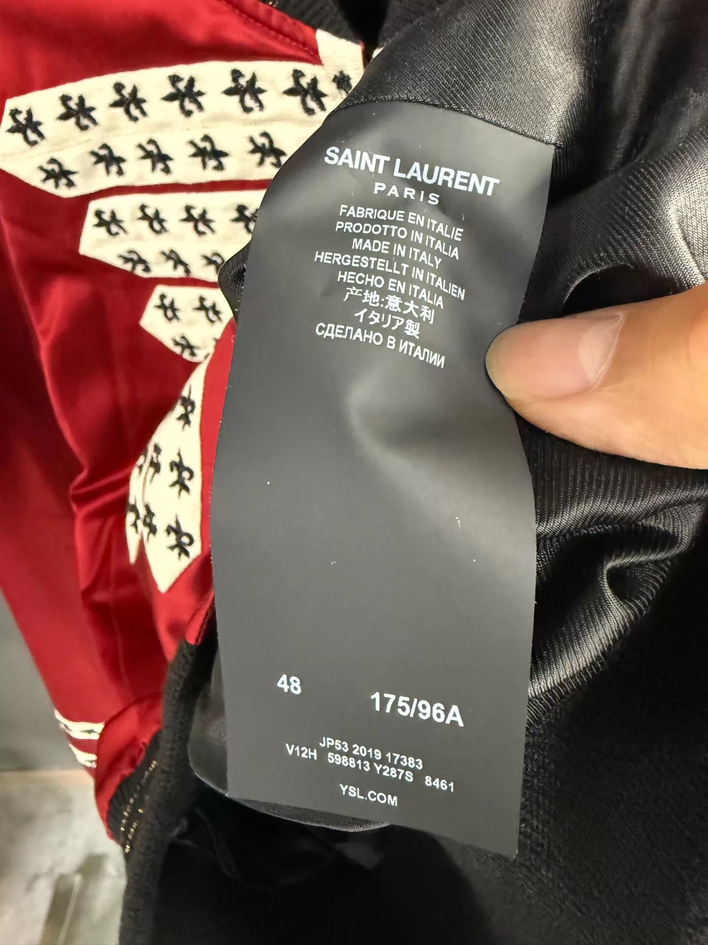Saint Laurent Paris SLP Runway Court Silk Jacket BWR 48 Jeno Size US M / EU 48-50 / 2 - 5 Thumbnail