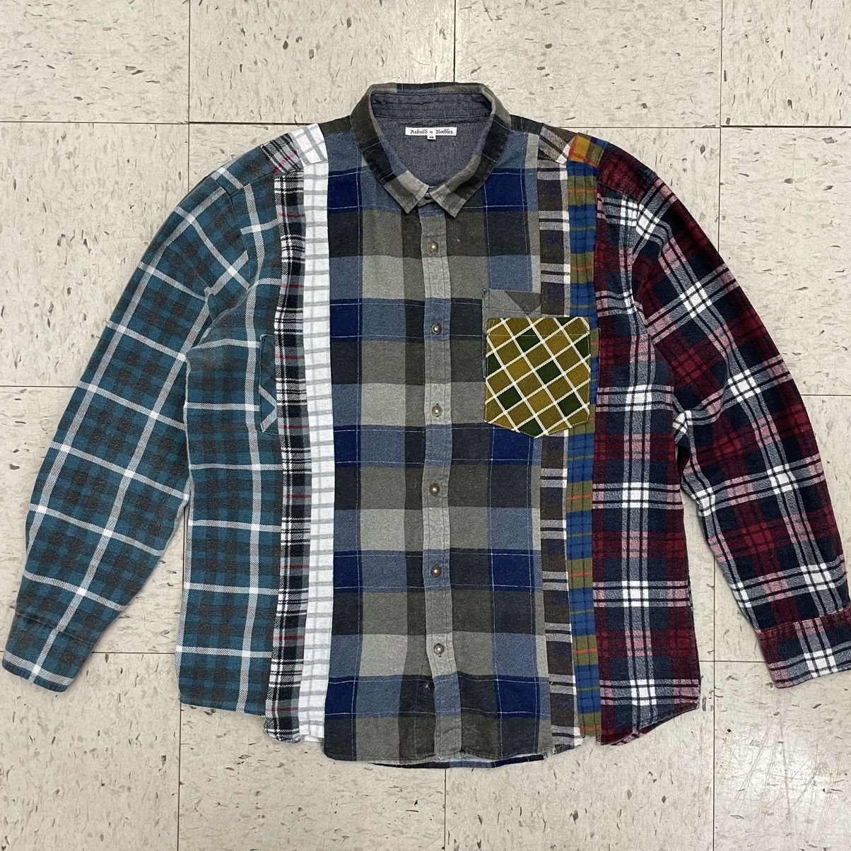 Needles Rebuild 7 Cuts Flannel Shirt Button Up Plaid Cotton Japan Size US M / EU 48-50 / 2 - 1 Thumbnail
