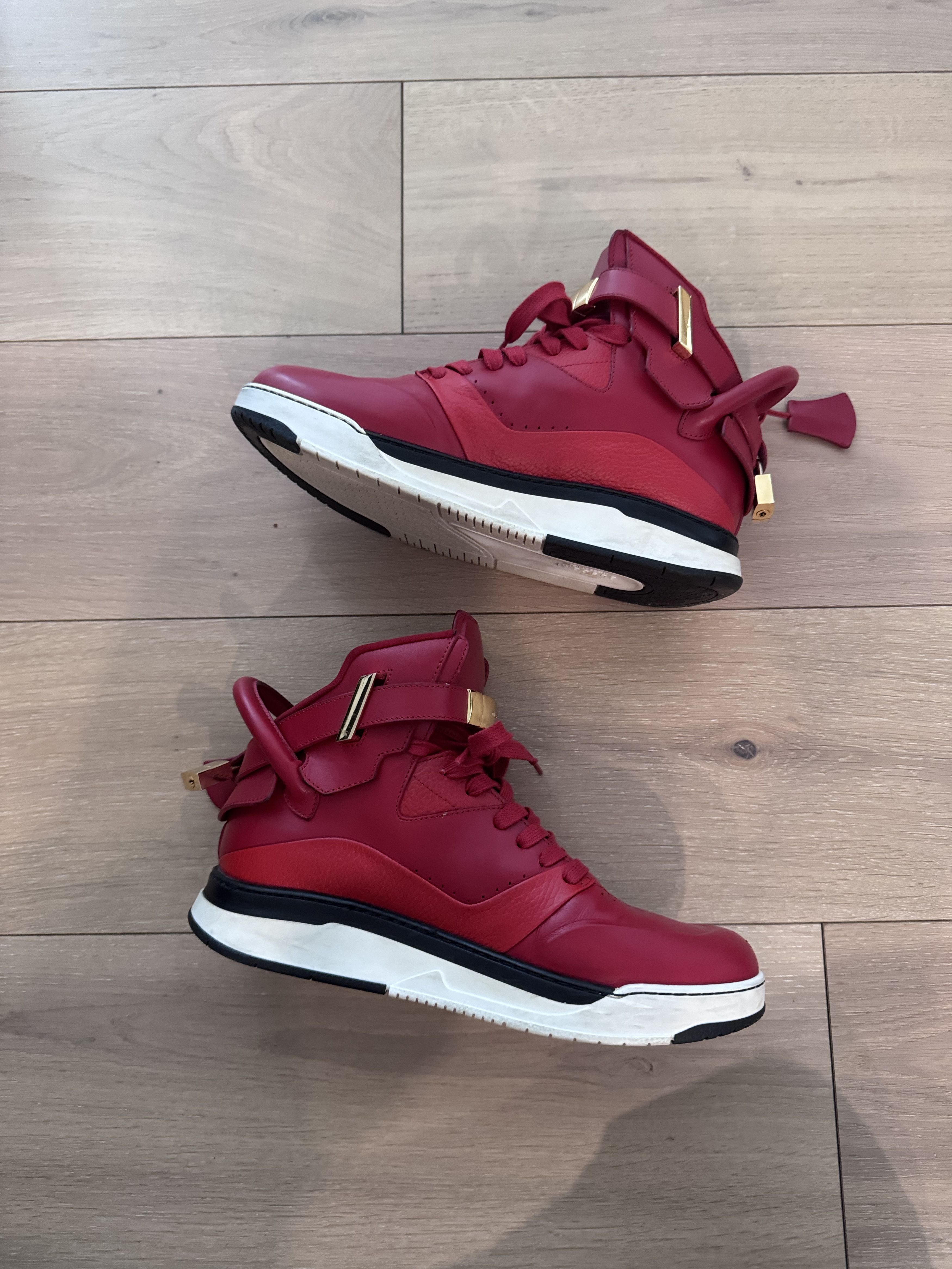 Buscemi Buscemi B Court Red High Top Red Sneaker US 10 Size US 10 / EU 43 - 2 Thumbnail