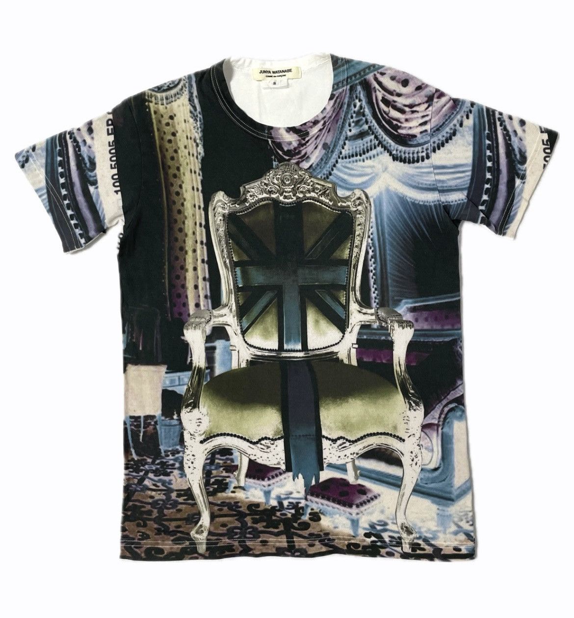 image of 2017 Junya Watanabe Uk Palace Chair Print Tee in White, Men's (Size Small)