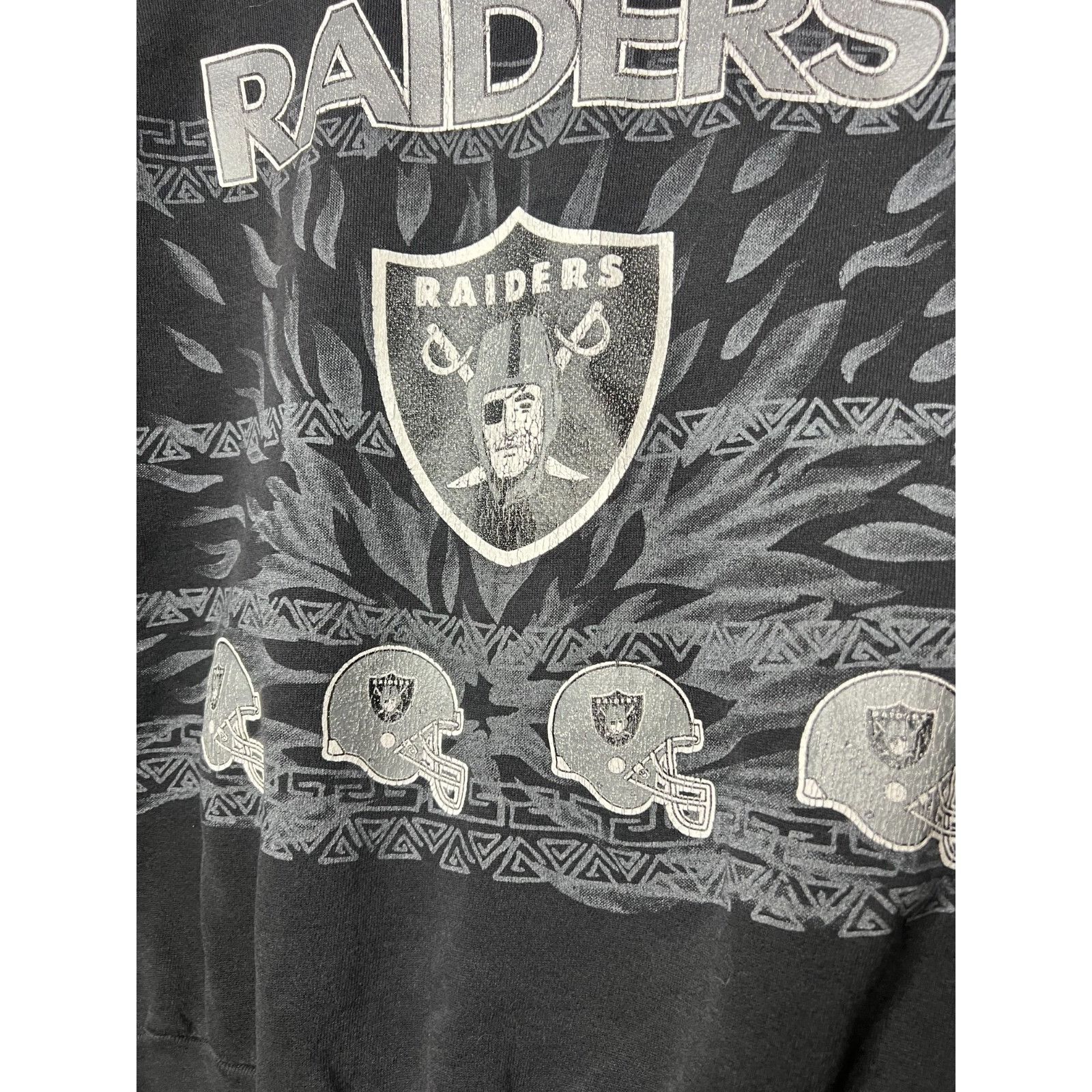 NFL × Tultex Vintage Los Angeles Raiders Aztec Sweatshirt NFL 90s Crewnec Size US M / EU 48-50 / 2 - 4 Thumbnail