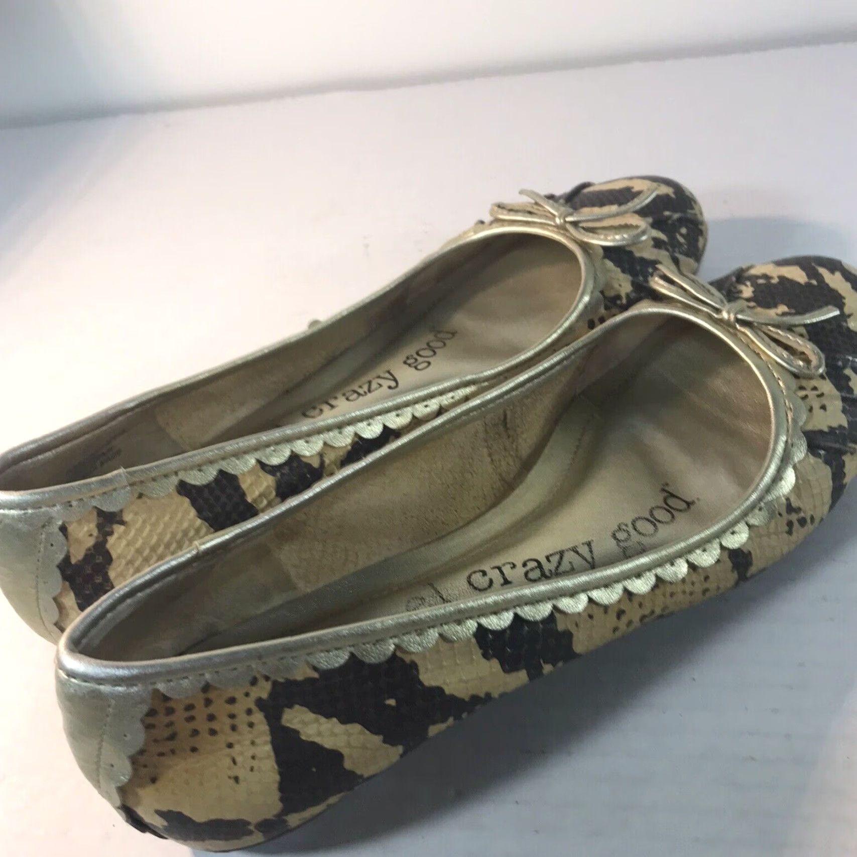Scholl Dr Scholls Animal Print Leather Ballet Flats Womens Size 7.5 Multicolor Slip On Size US 7.5 / IT 37.5 - 2 Thumbnail