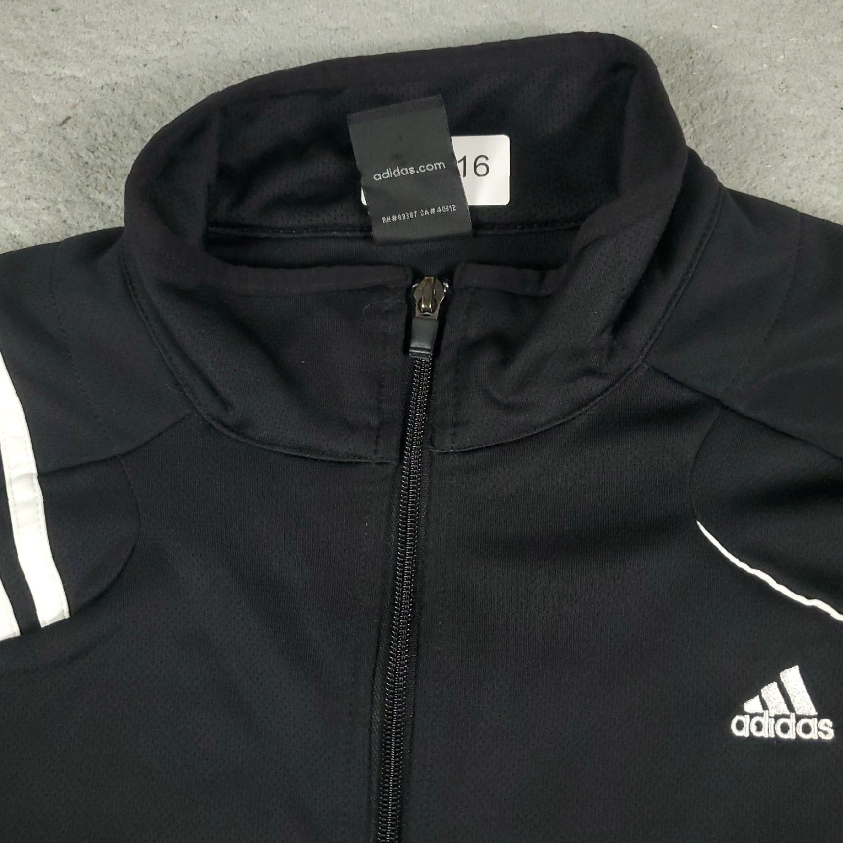 Adidas Adidas Jacket Mens XL Black Track Full Zip Sweatshirt Size US XL / EU 56 / 4 - 2 Thumbnail