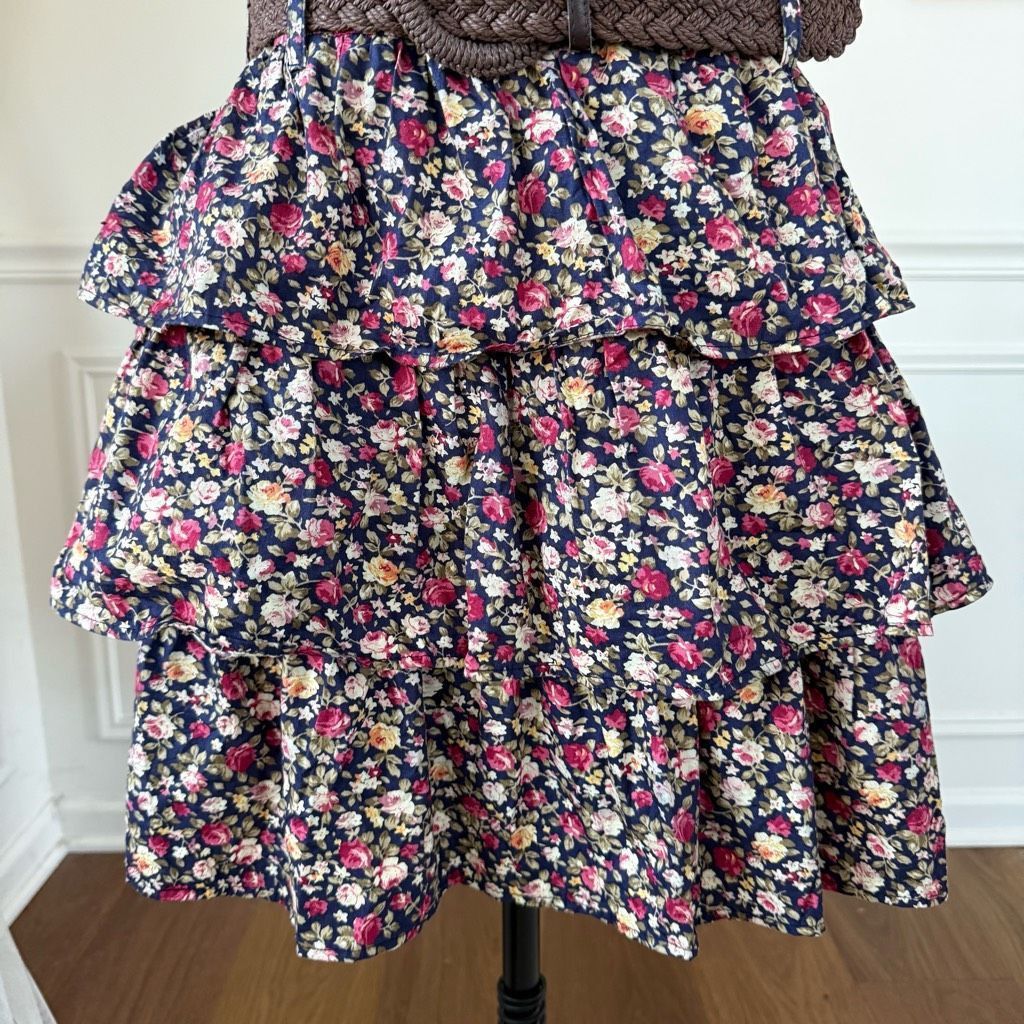 Other Vintage Y2K Deb Prairie Floral Tiered Ruffle Cowgirl Dress 1 Size XL / US 12-14 / IT 48-50 - 4 Thumbnail