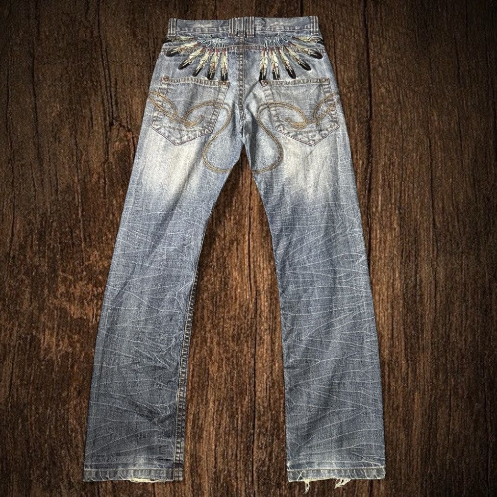 Hysteric Glamour Culture Jam Seditionaries Embroidered Wing Back Denim Size US 33 - 1 Thumbnail