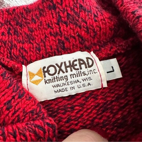 Vintage Vintage “Foxhead Knitting Mills” Wool Pullover Henley Knit R Size L / US 10 / IT 46 - 5 Thumbnail