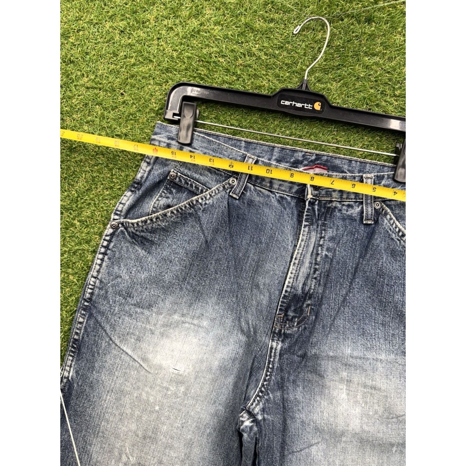 Old Navy VINTAGE Old Navy Jeans Mens 34 Long Painter Carpenter Denim Straight Leg 90s Grunge Hip Hop Blue 5-Pocket Mens Jeans Size US 34 / EU 50 - 3 Thumbnail