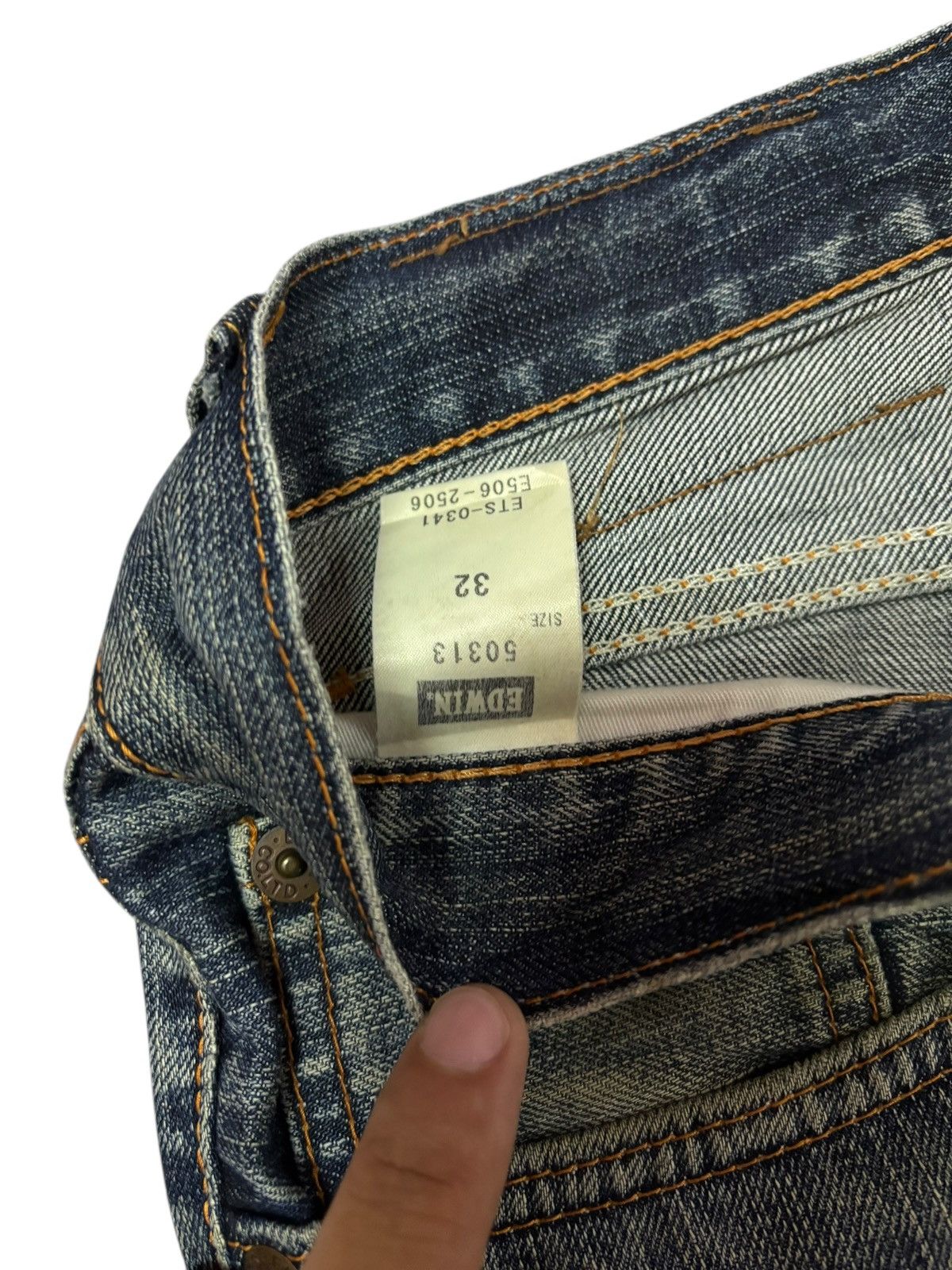 Edwin Vtg Edwin Japan 503 Distressed Jeans Size US 32 / EU 48 - 10 Thumbnail