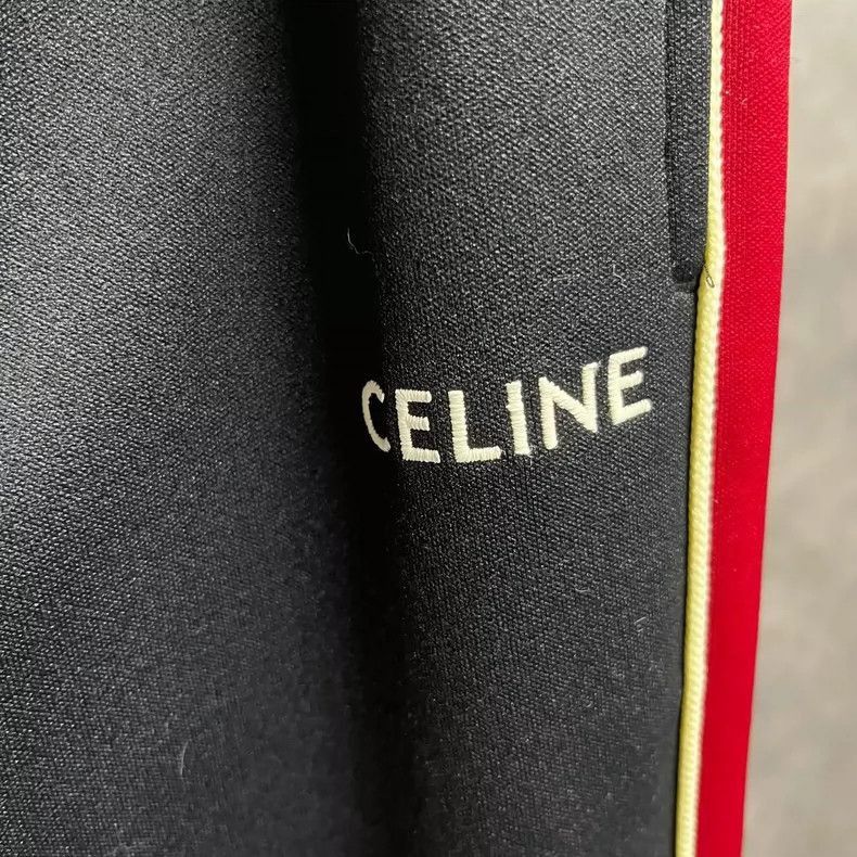 Celine Celine Black Letter Print Casual Pants Size US 34 / EU 50 - 2 Thumbnail