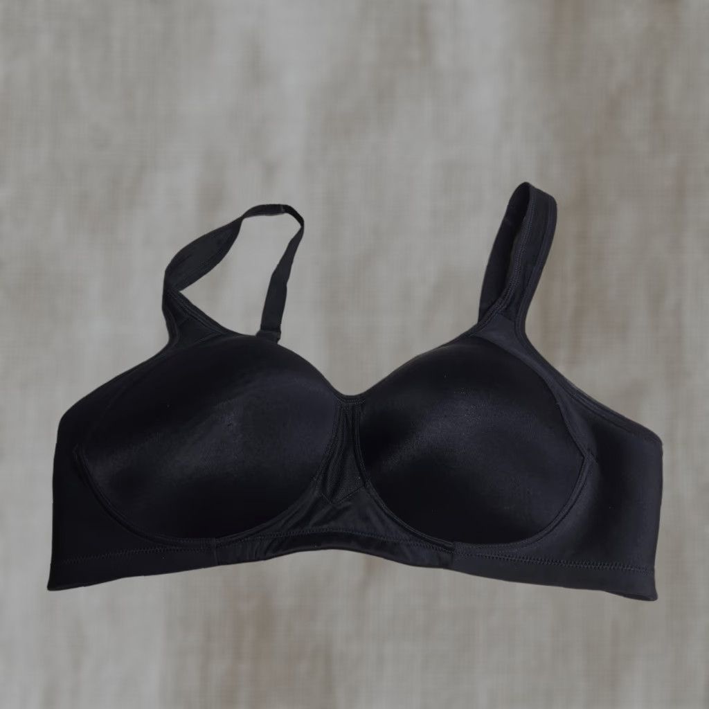 Vintage Vanity Fair Bra Size 38DD Black Solid Medium Impact Sports Bras 71500 Women's Size ONE SIZE - 1 Thumbnail
