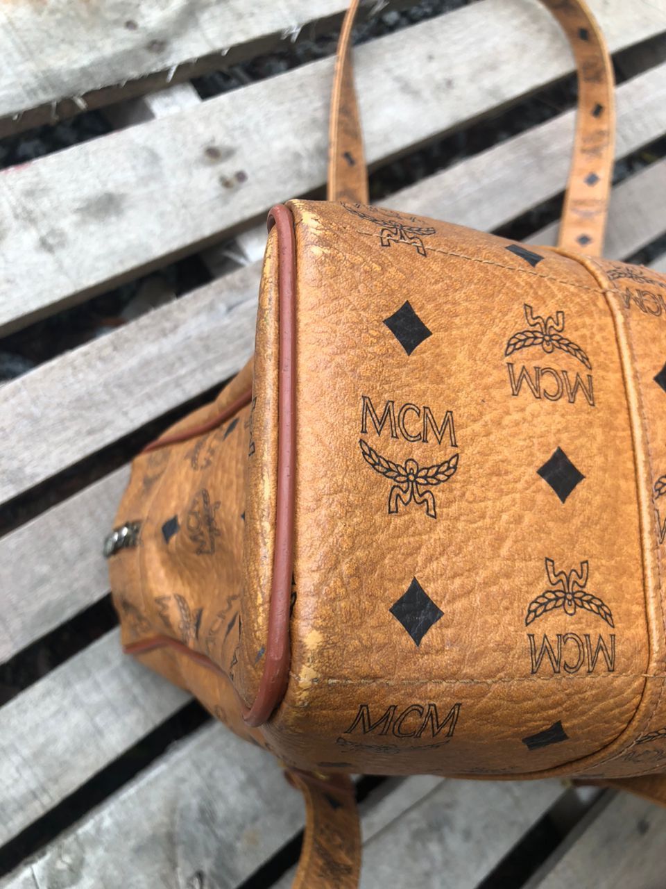 MCM Vintage MCM Cognac Visetos Monogram Shoulder Bag Size ONE SIZE - 12 Thumbnail