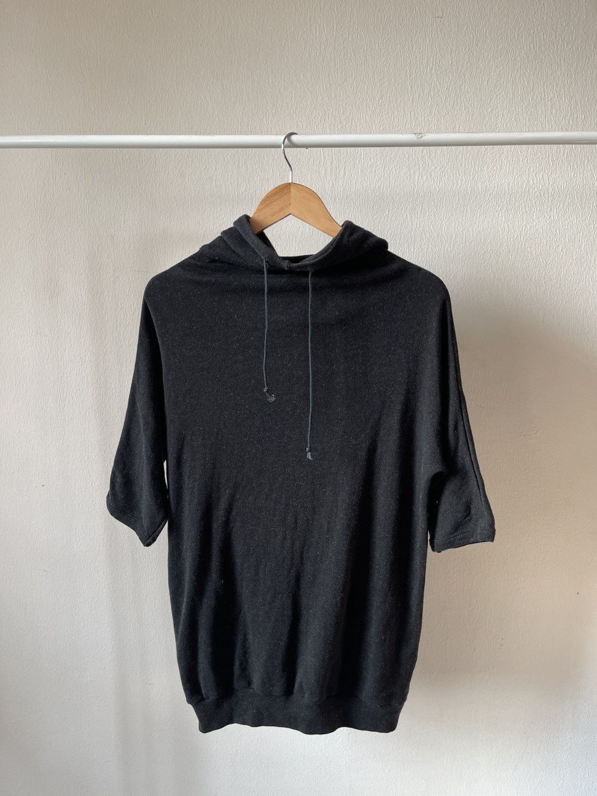 Y's for Men × Yohji Yamamoto 90s Yohji Yamammoto Short Sleeve Hoodie Size US M / EU 48-50 / 2 - 3 Thumbnail
