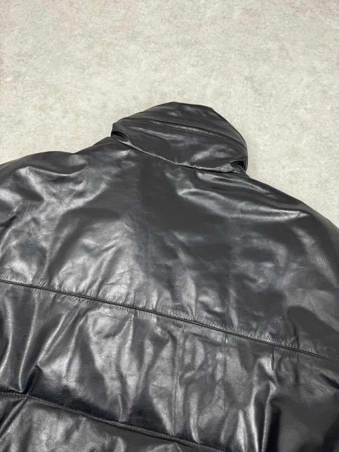 Armani 1990s Armani Black Leather Puffer Jacket Size US XL / EU 56 / 4 - 6 Thumbnail