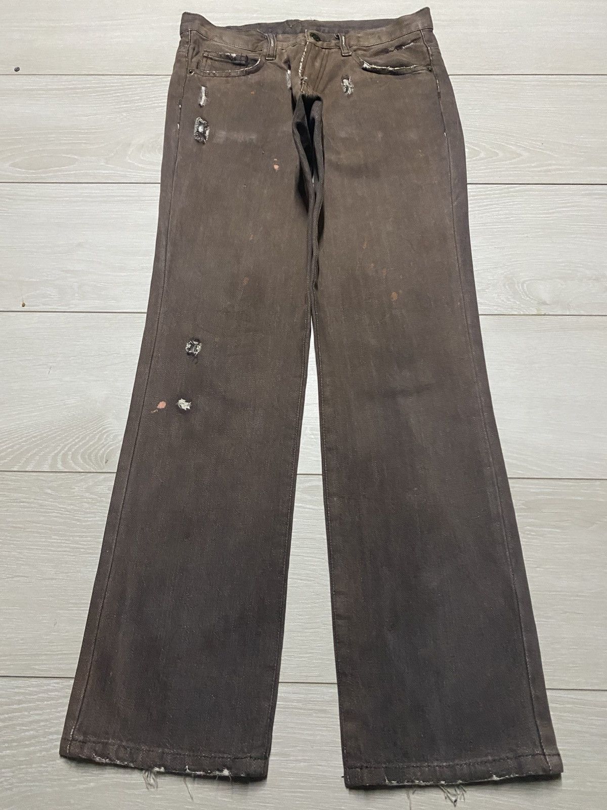 Japanese Brand Vintage Japanese Brand Distressed SLim Fit Streetwear Jeans Size US 29 - 1 Thumbnail