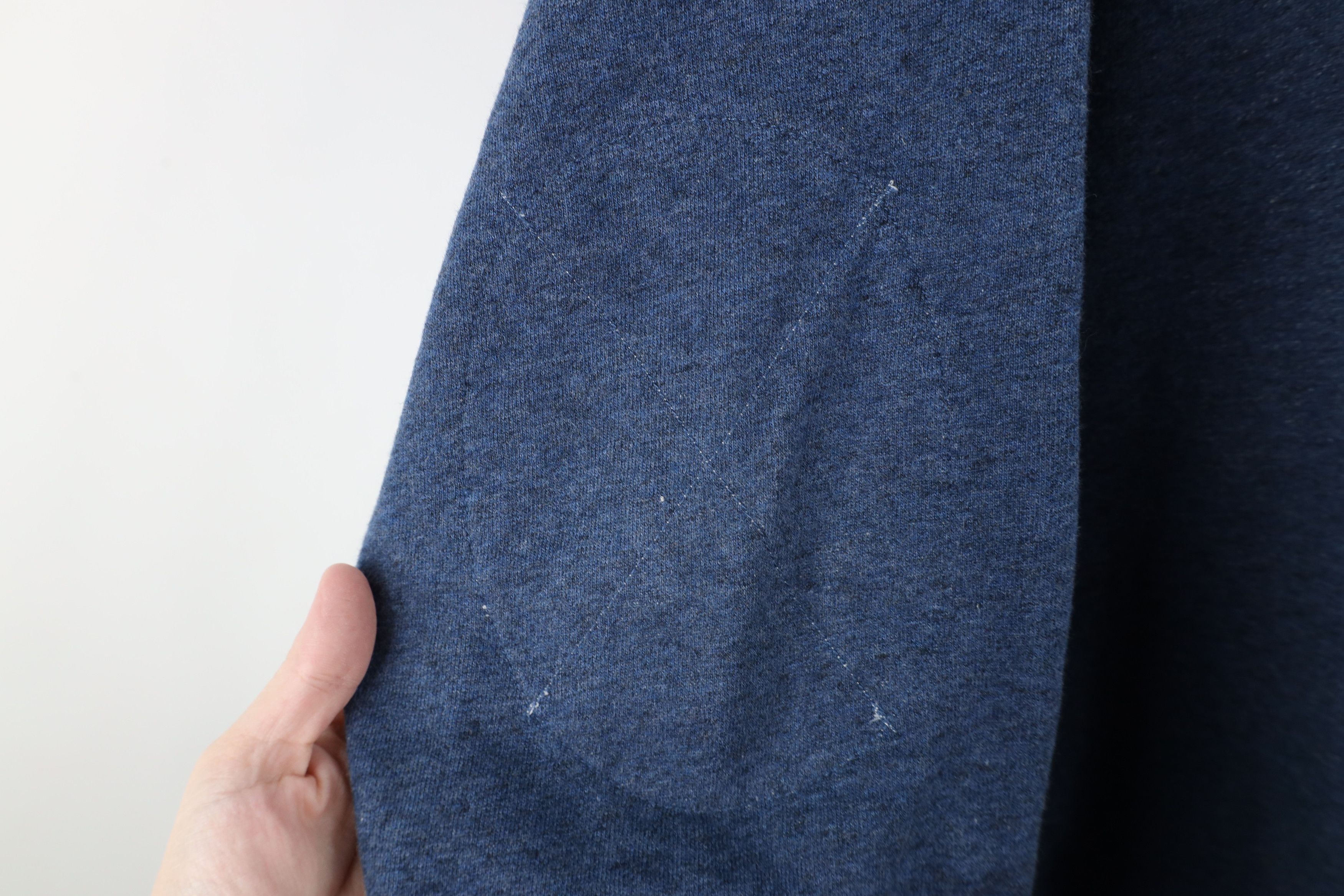 J.Crew × Vintage J Crew Terry Vintage Fleece Crewneck Sweatshirt Heather Blue Size US XL / EU 56 / 4 - 4 Thumbnail