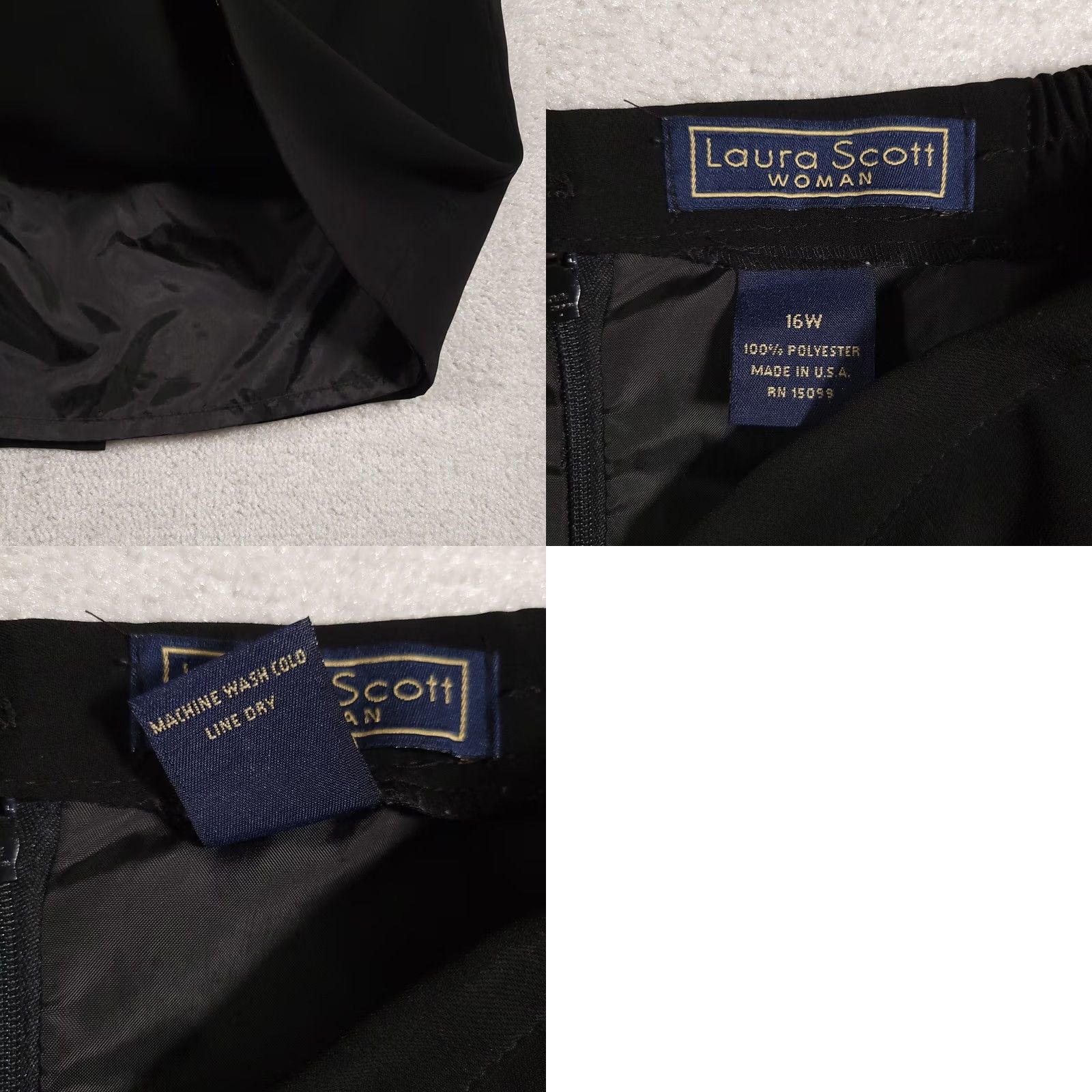 Vintage VINTAGE Laura Scott Pencil Skirt Women's 16W Plus Black Slit Zip Lined USA Made Skirt Women 16W Plus Black Slit Zip Lined USA Made Size 38" / US 16 / IT 52 - 8 Thumbnail