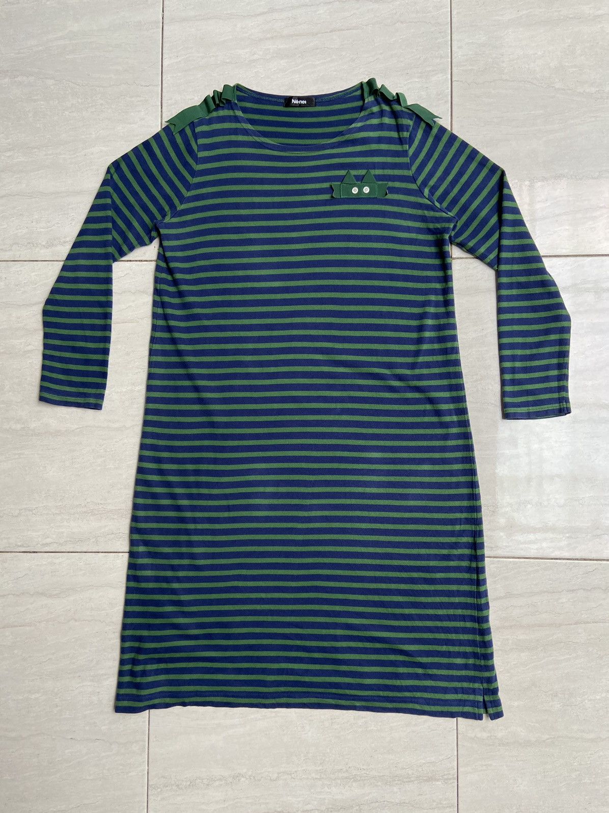 Issey Miyake NE-NET Issey Miyake Striped Long T-shirt/Dress Size US S / EU 44-46 / 1 - 11 Thumbnail